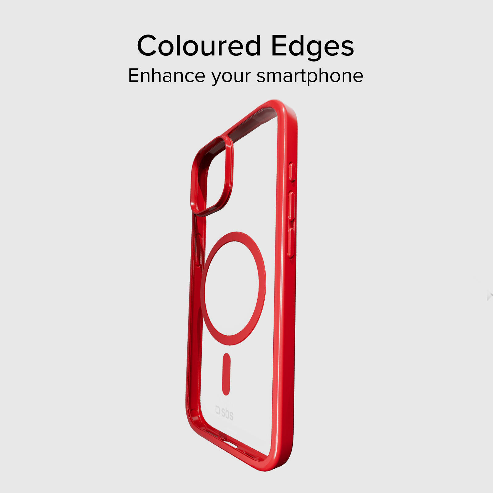 Coque pour iPhone 15 avec bords colorés, compatible avec la recharge MagSafe 2/7