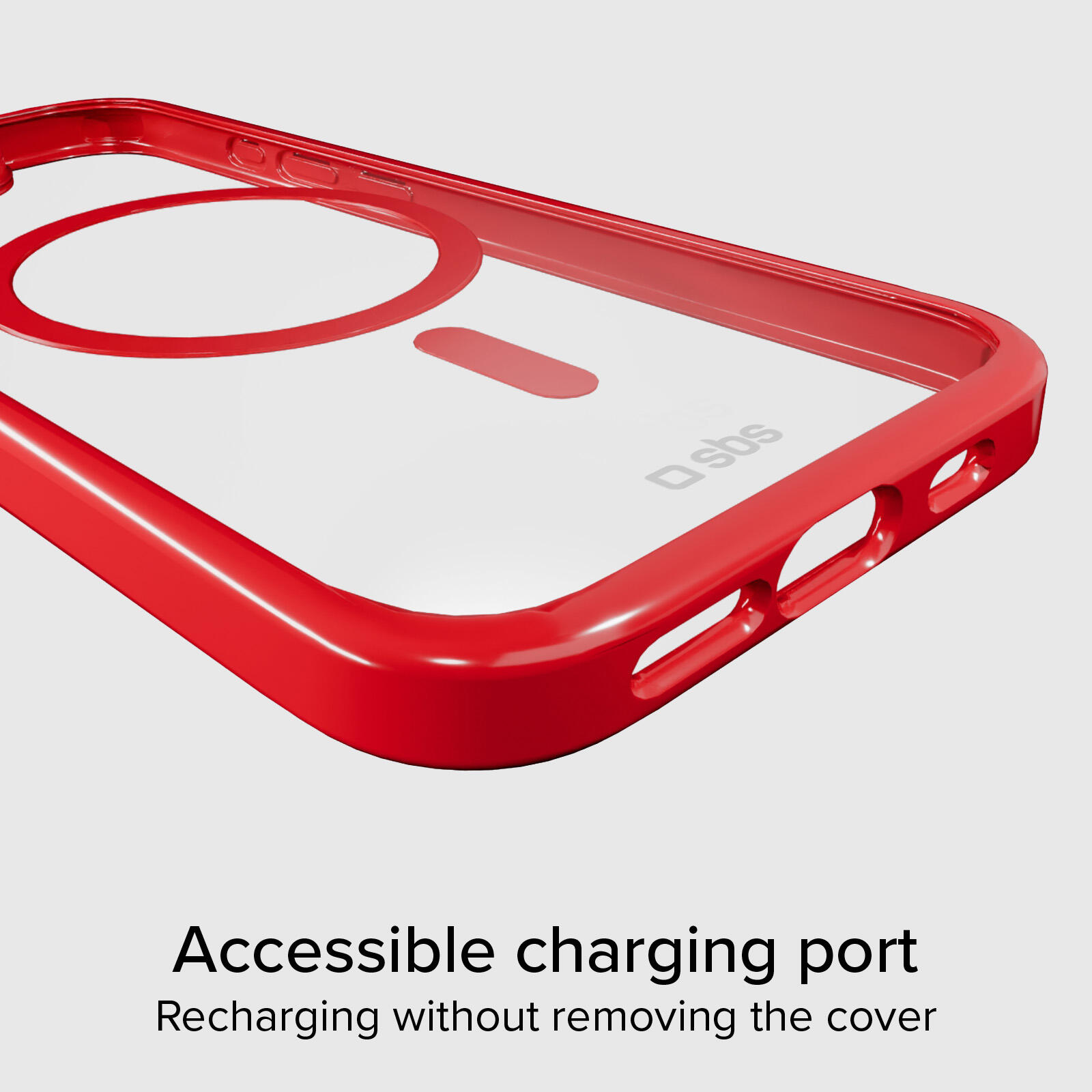 Coque pour iPhone 15 avec bords colorés, compatible avec la recharge MagSafe 6/7