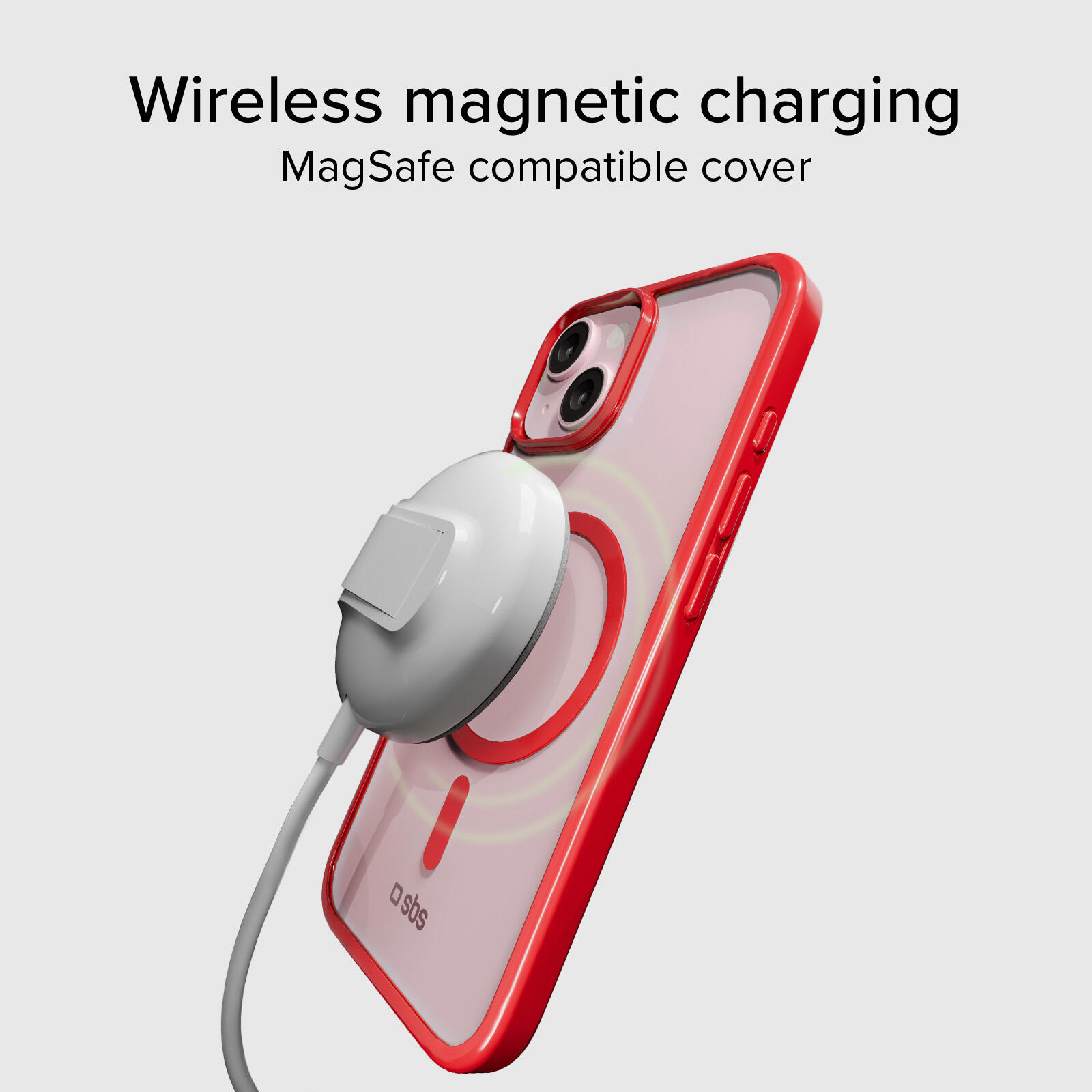Coque pour iPhone 15 avec bords colorés, compatible avec la recharge MagSafe 5/7