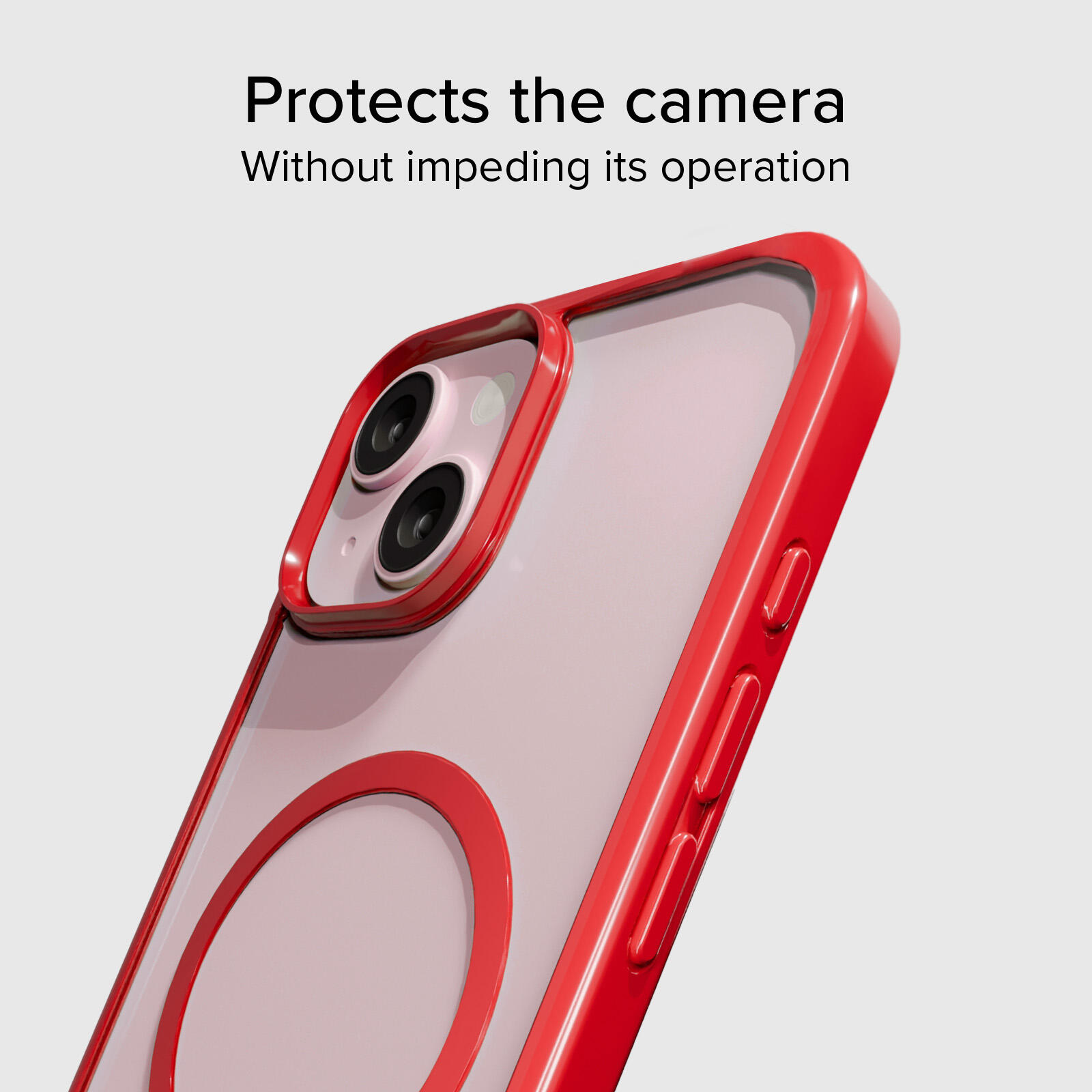 Coque pour iPhone 15 avec bords colorés, compatible avec la recharge MagSafe 4/7