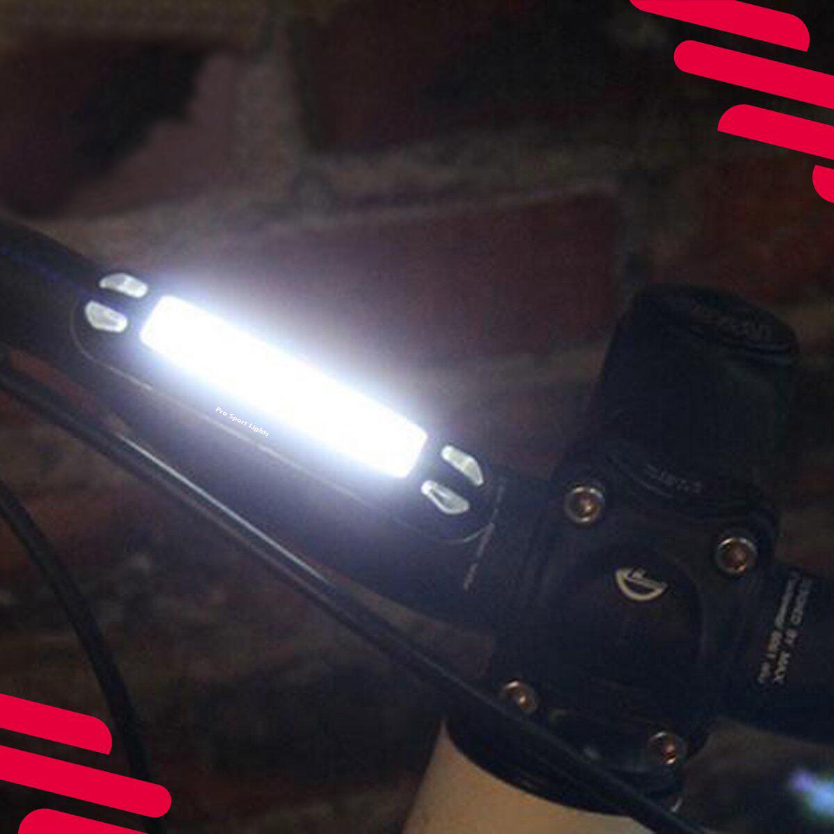 100 lumen Lumière avant pour vélo - BLANC rechargeable par USB - Lumière LED 2/5