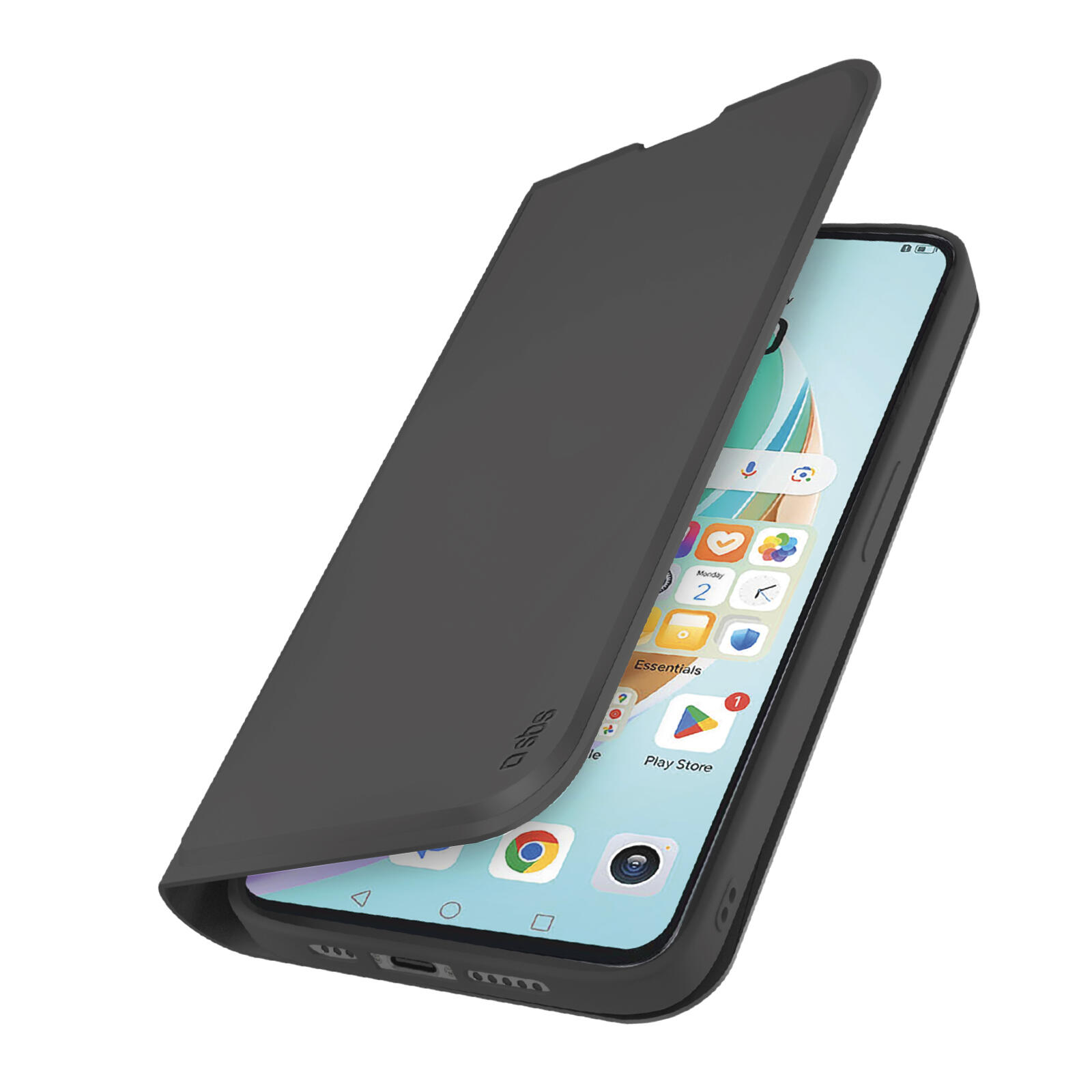 Étui portefeuille avec support et surface douce au toucher pour Honor X6b 1/2