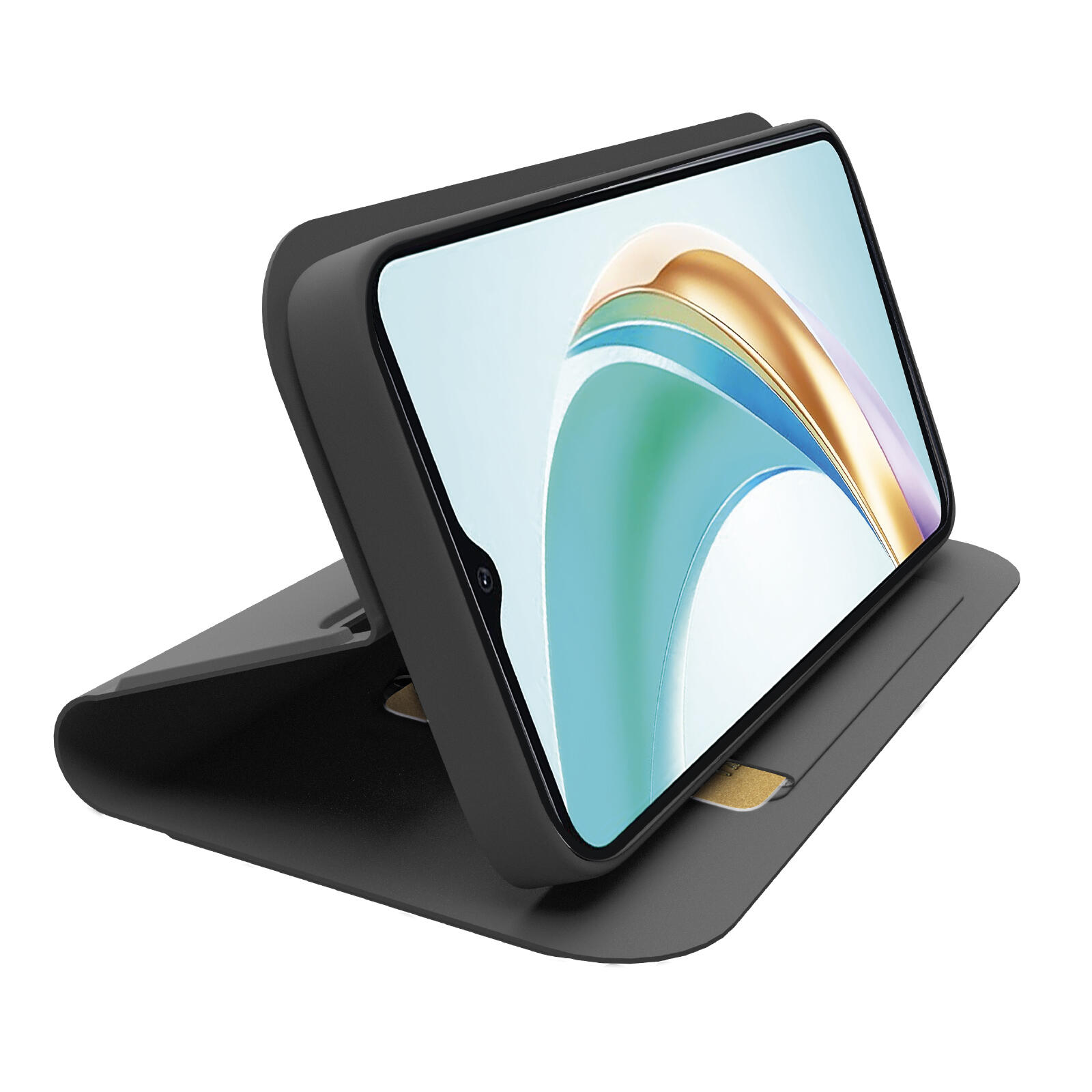 Étui portefeuille avec support et surface douce au toucher pour Honor X6b 2/2