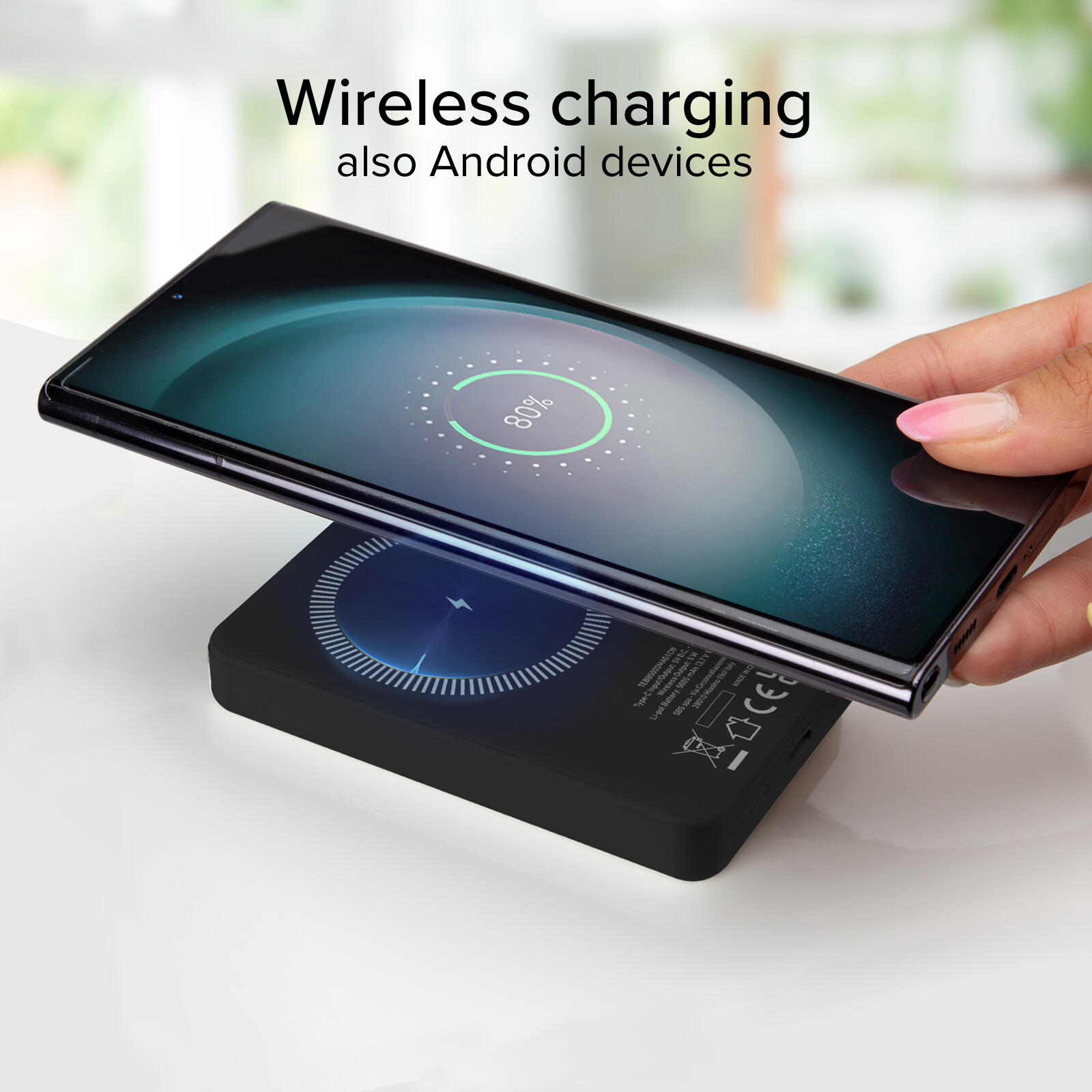 Power bank mag 5.000 mAh Wireless compatibile con iPhone con ricarica MagSafe 7/7