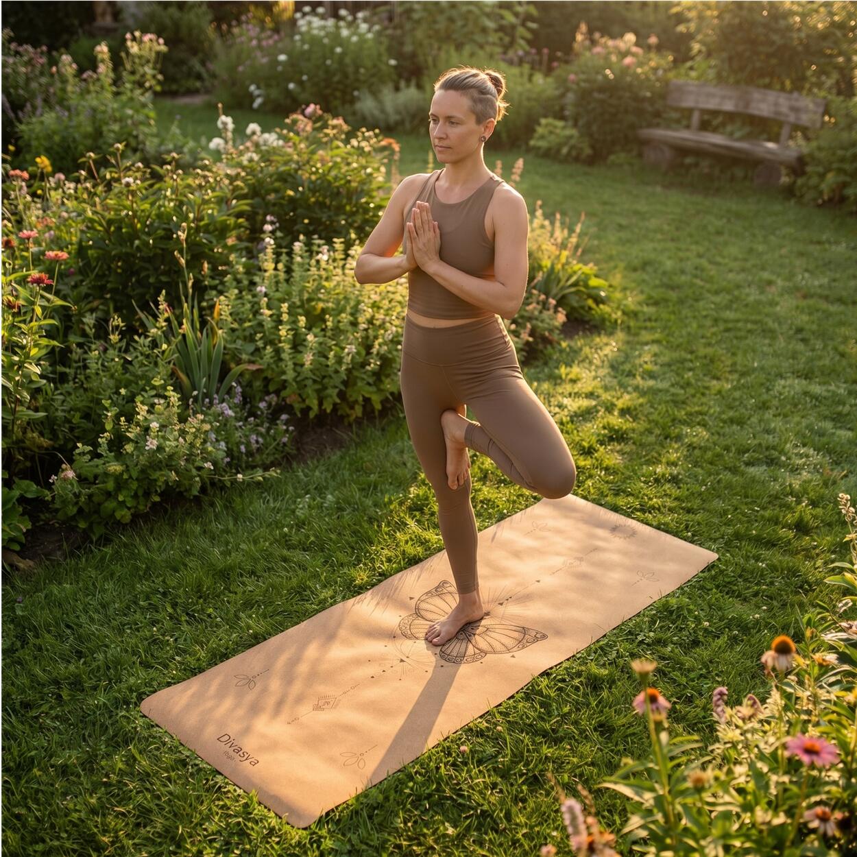 Esterilla de yoga de corcho y caucho natural | 3 diseños de yoga 7/7