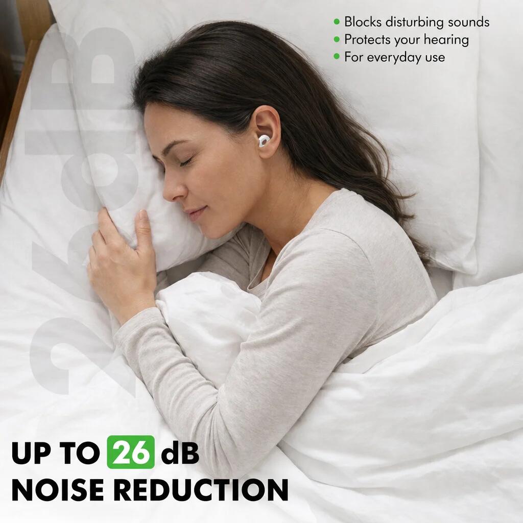Tappi per le orecchie riutilizzabili da 26 dB per dormire 2/4