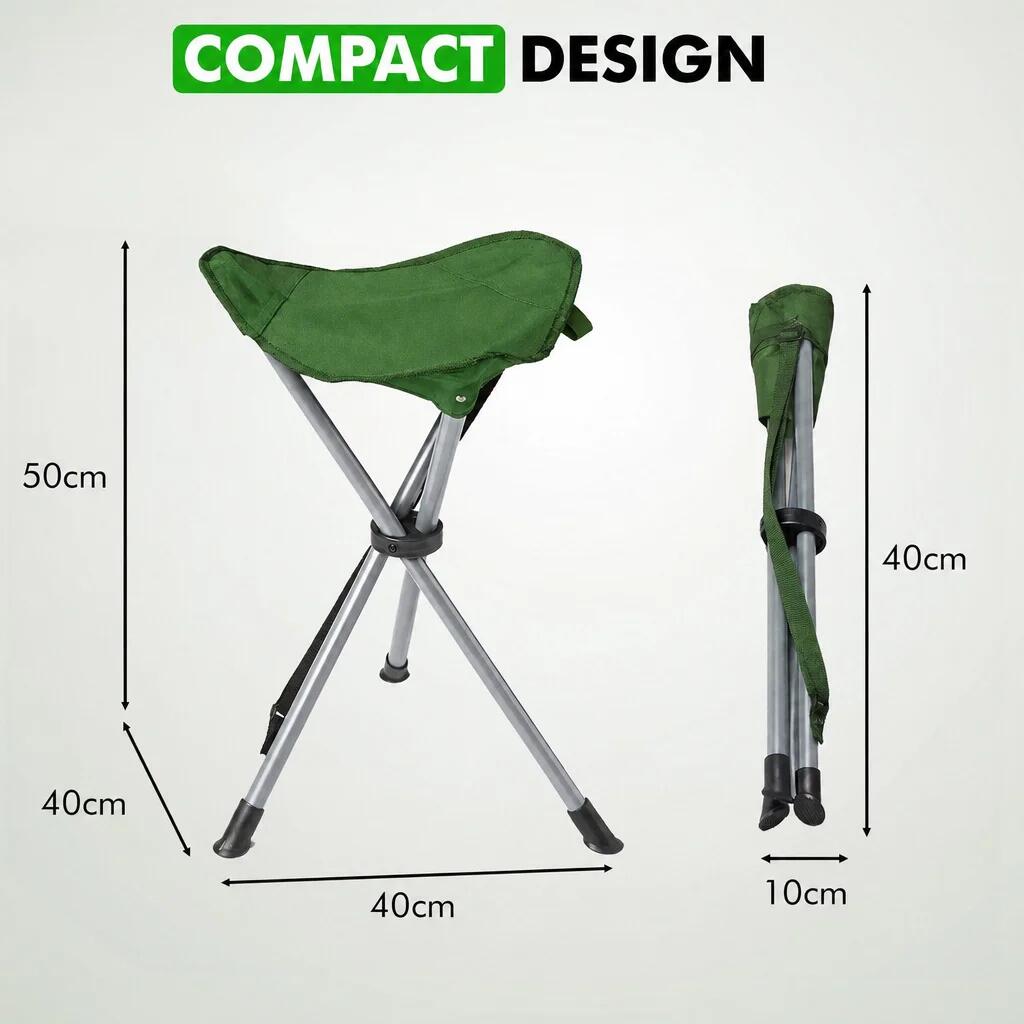 Taburete plegable – Silla de camping – Verde 6/6