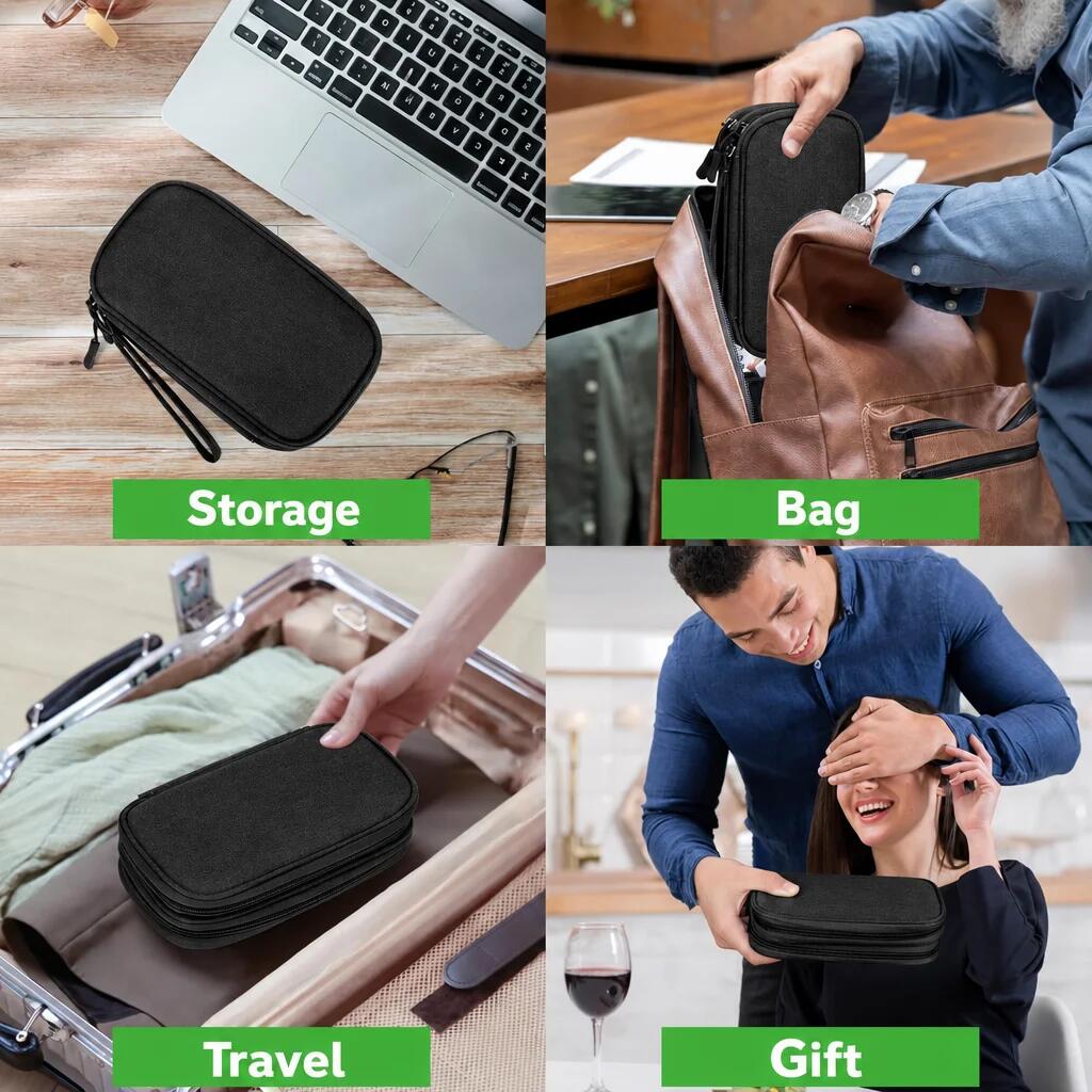 Bolsa organizadora de cables negra 2/6