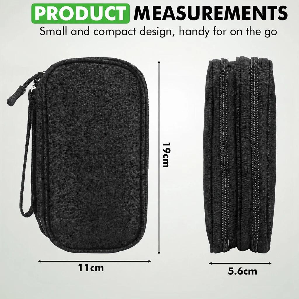 Bolsa organizadora de cables negra 6/6