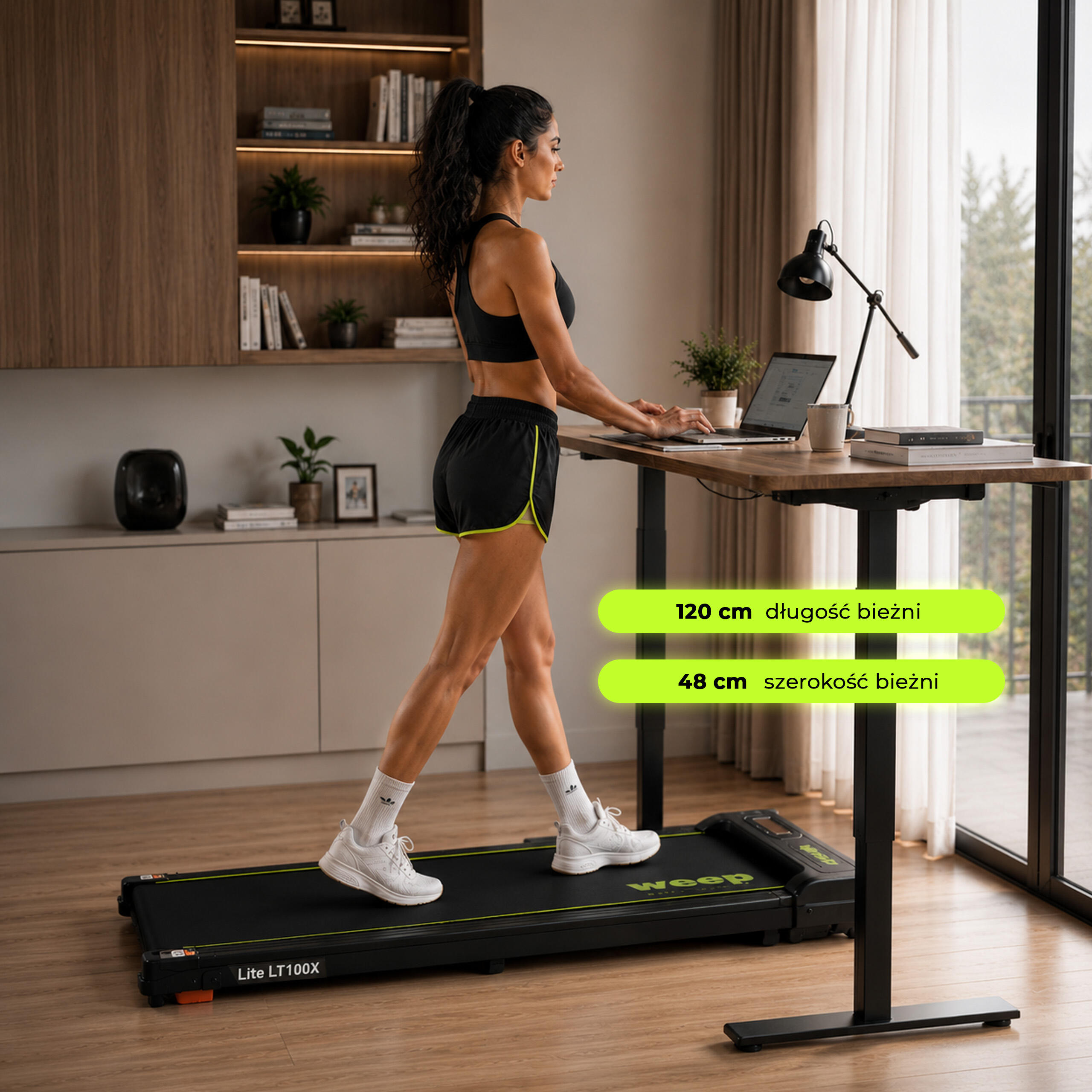 Domácí elektrický běžecký pás WEEP Lite – skládací pod postel, walking pad 5/7