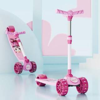 Lifelong Scooter for Kids 3+ Years - Foldable Kids with PVC Wheels & Adjustable Height - Kick Capacity 50kg- Baby Toys for 3+ Year Old boy & Girl - Skate (LLKS17)