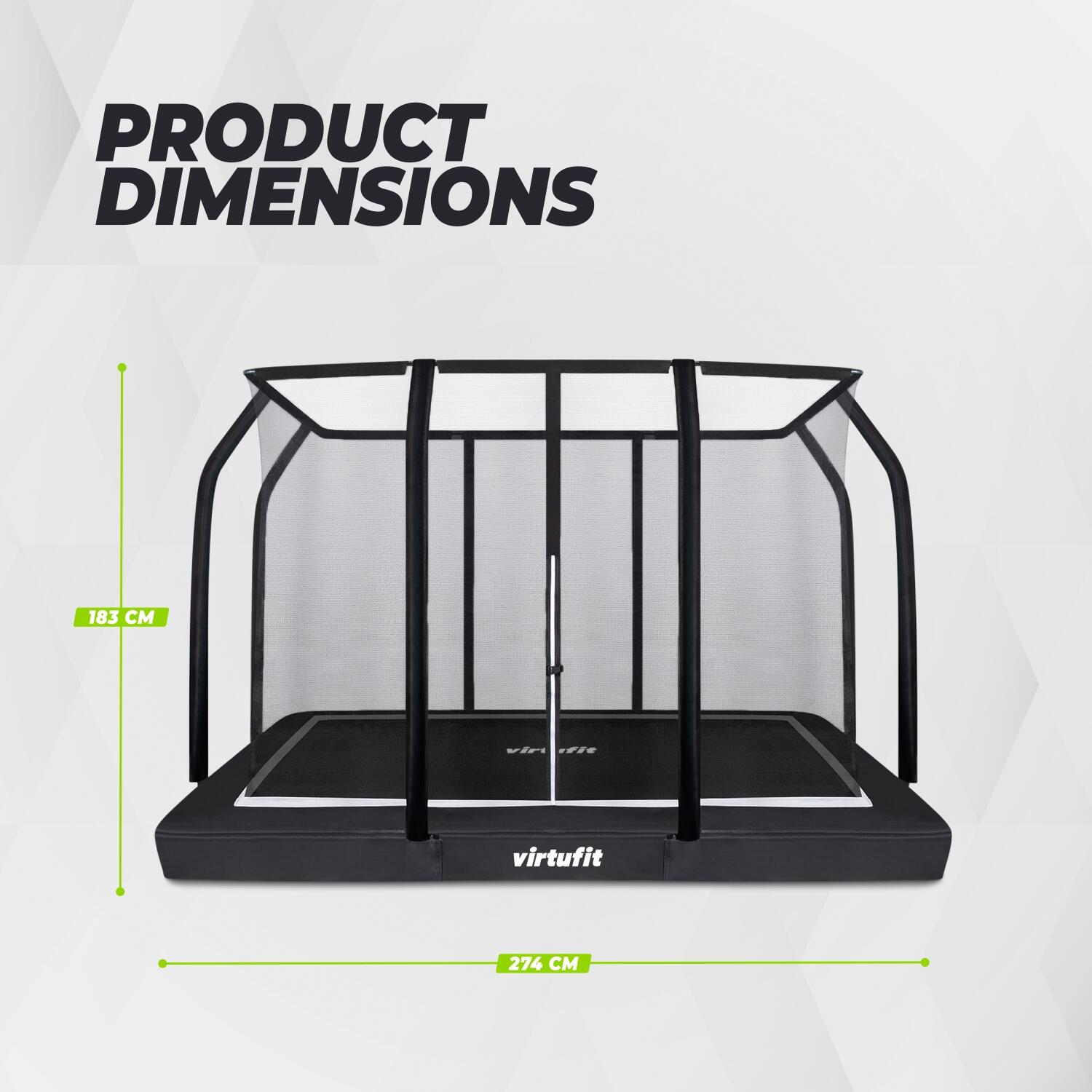 Trampoline enterré Premium avec filet de sécurité - Rectangulaire - 183 x 274 cm 7/7