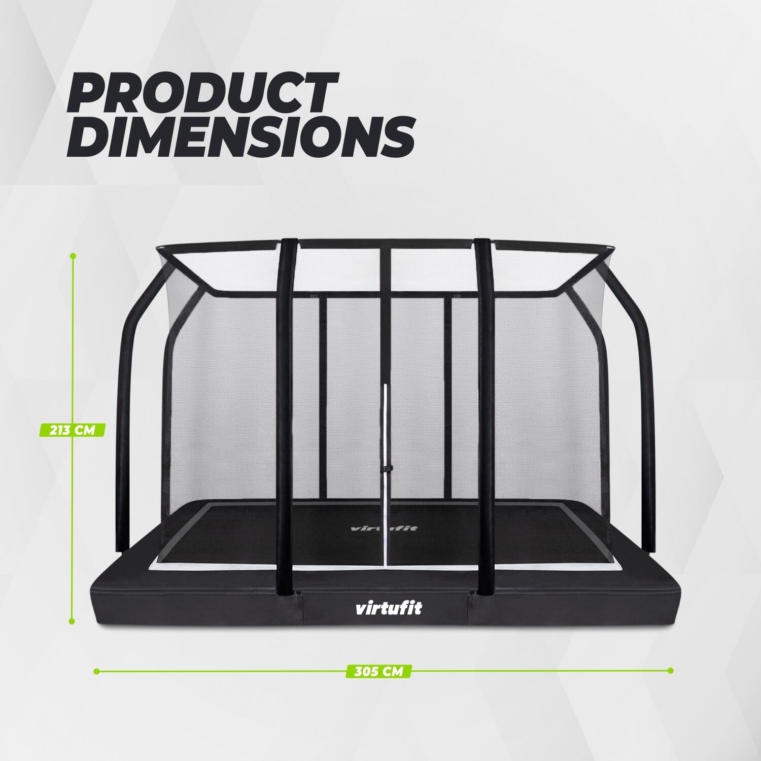 Trampoline enterré Premium avec filet de sécurité - Rectangulaire - 213 x 305 cm 7/7