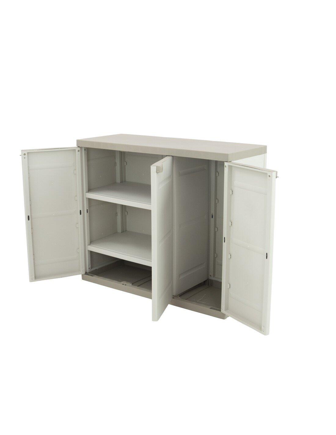 Armario Medio de Resina | Titanium Beige JARDIN202 Beige 4/5