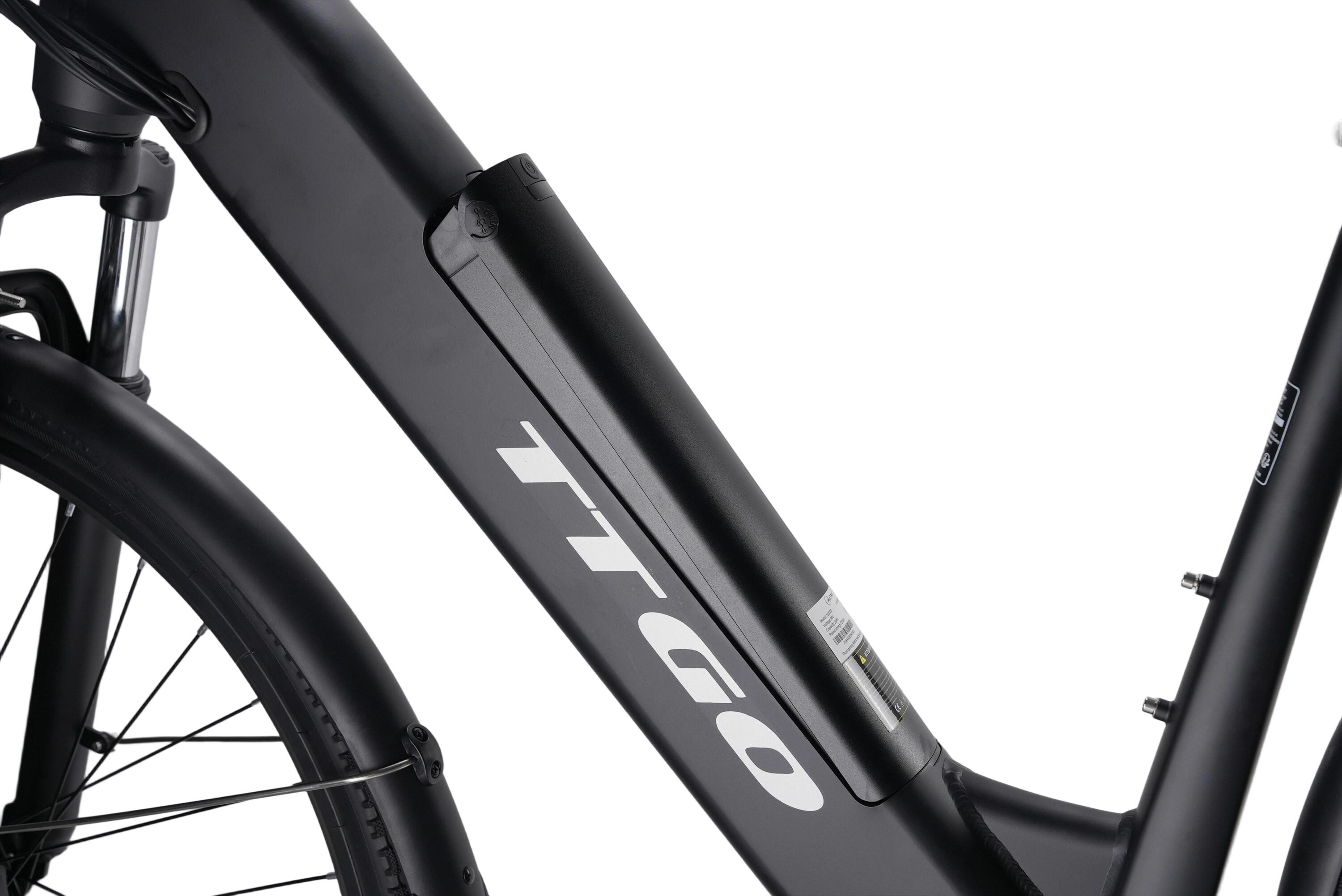 Bici eléctrica HZ-28 120km 26" 250W 2026 negra, hombre/mujer 3/8