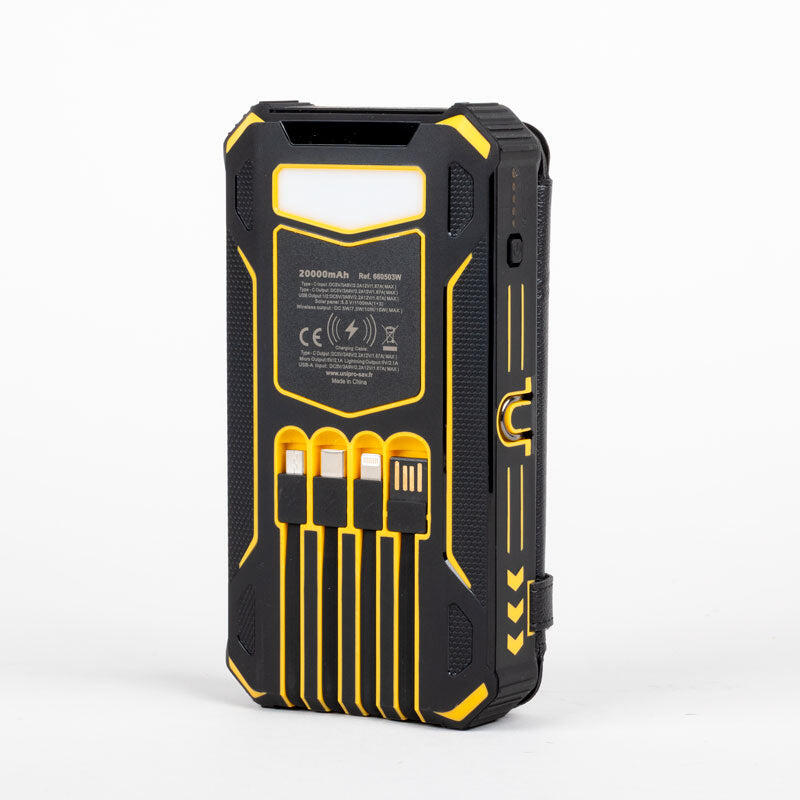 Batería externa solar 20000 mAh con iluminación LED 5/7