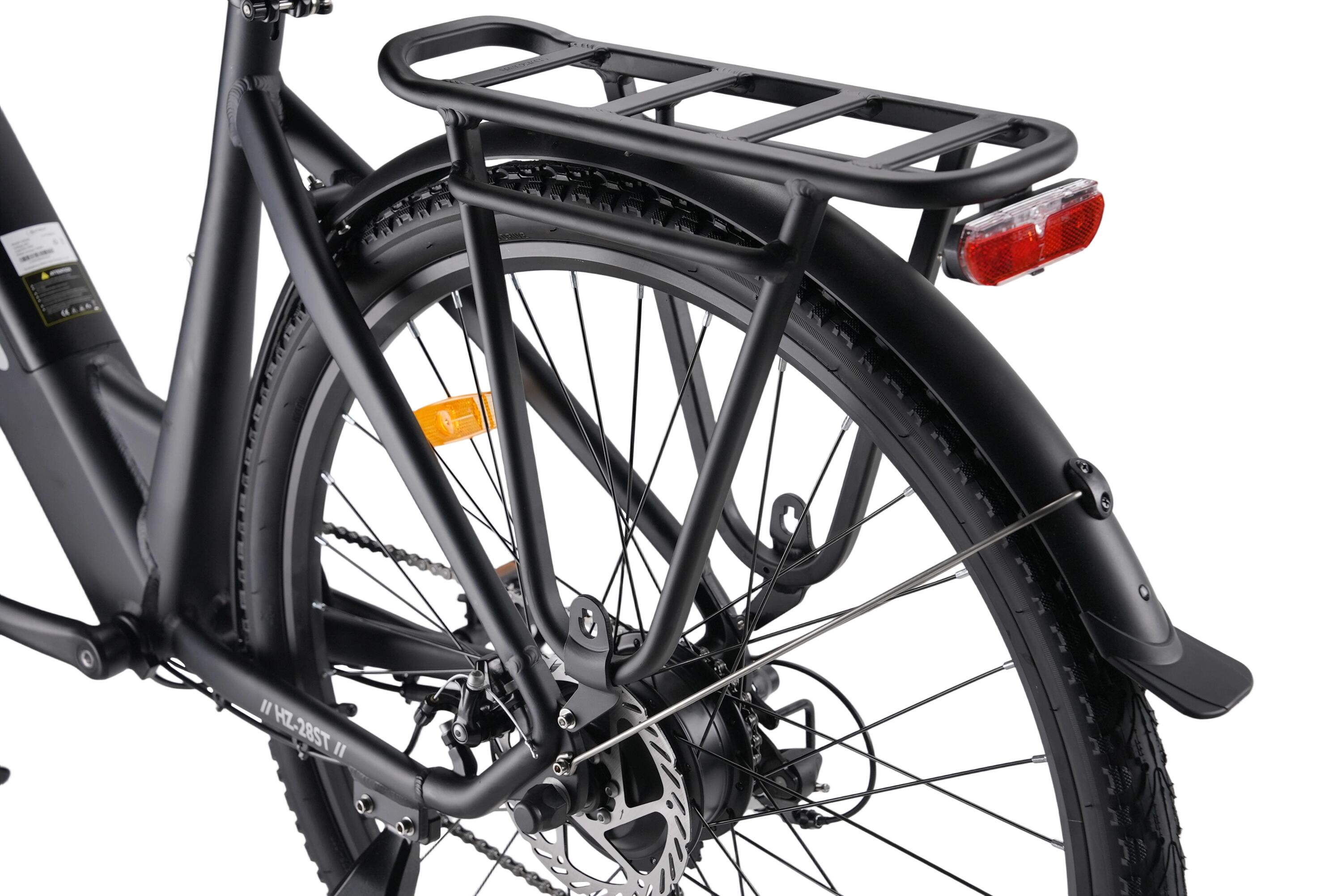 Bici eléctrica HZ-28 120km 26" 250W 2026 negra, hombre/mujer 6/8