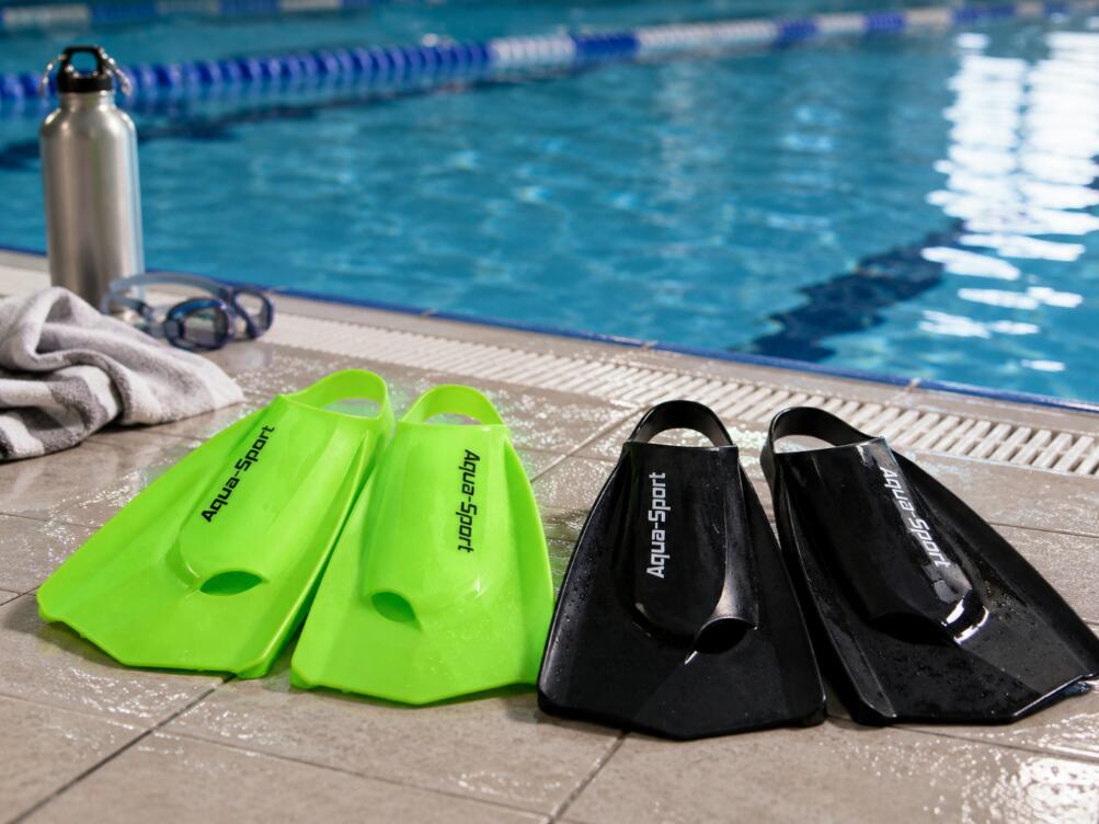 Płetwy treningowe do pływania krótkie na basen Aqua-Sport Fins Pro 7/7
