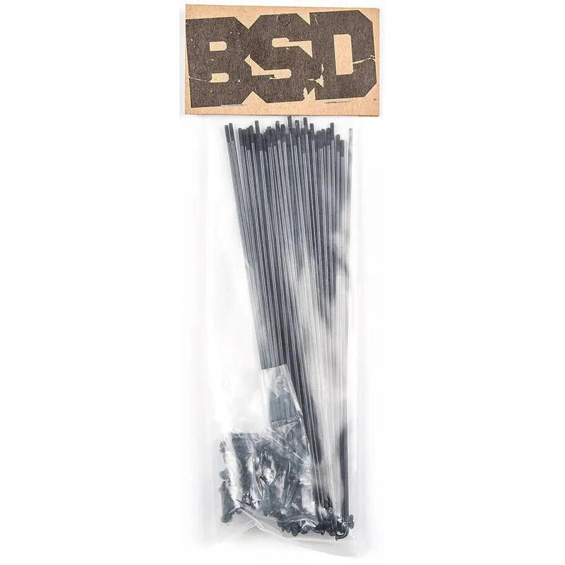 BSD Stainless BMX Kit Spițe - 190mm - Negru