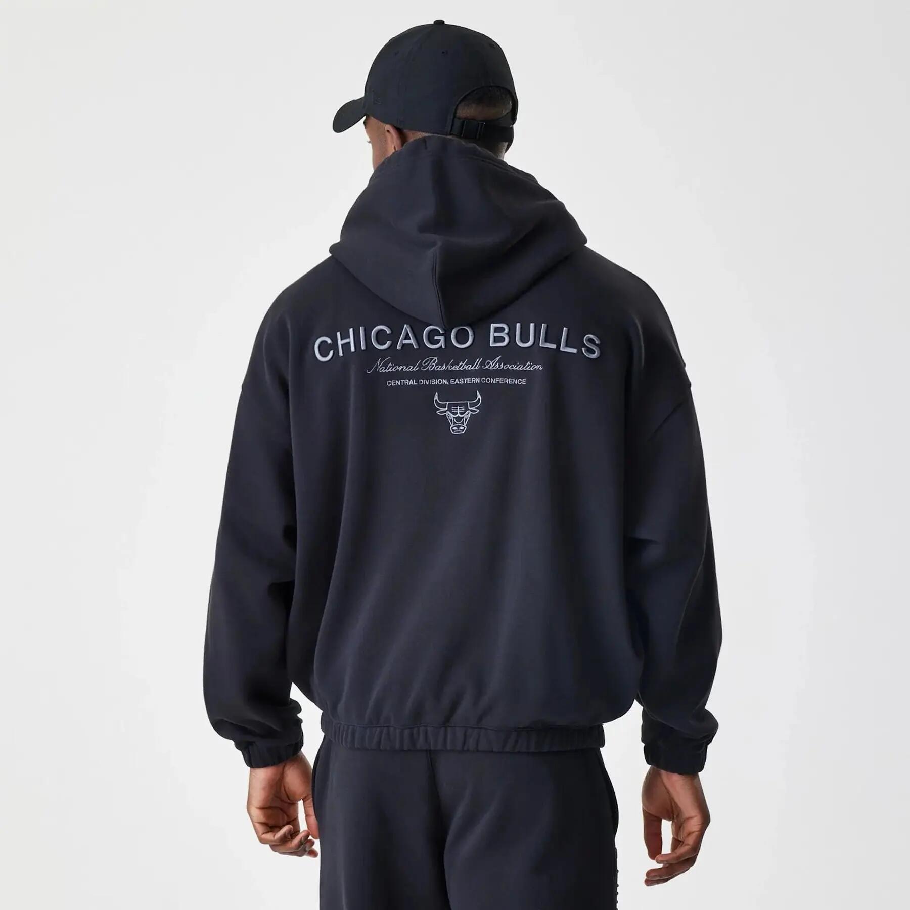 Sweatshirt à capuche zippé New Era Chicago Bulls NBA Linear 2/5