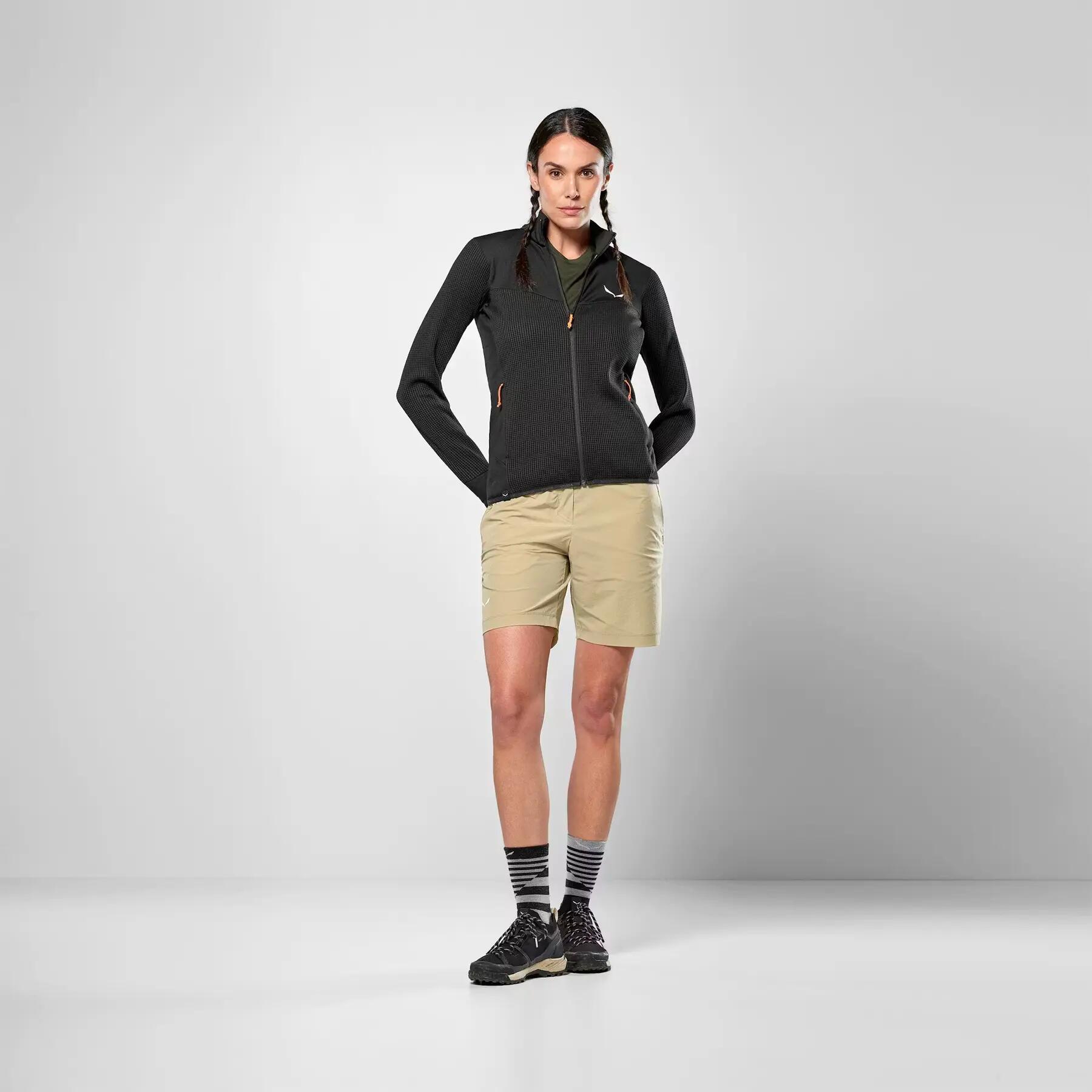 Chaqueta de senderismo con cremallera completa para mujer Salewa Puez Waffle Hyb 4/5