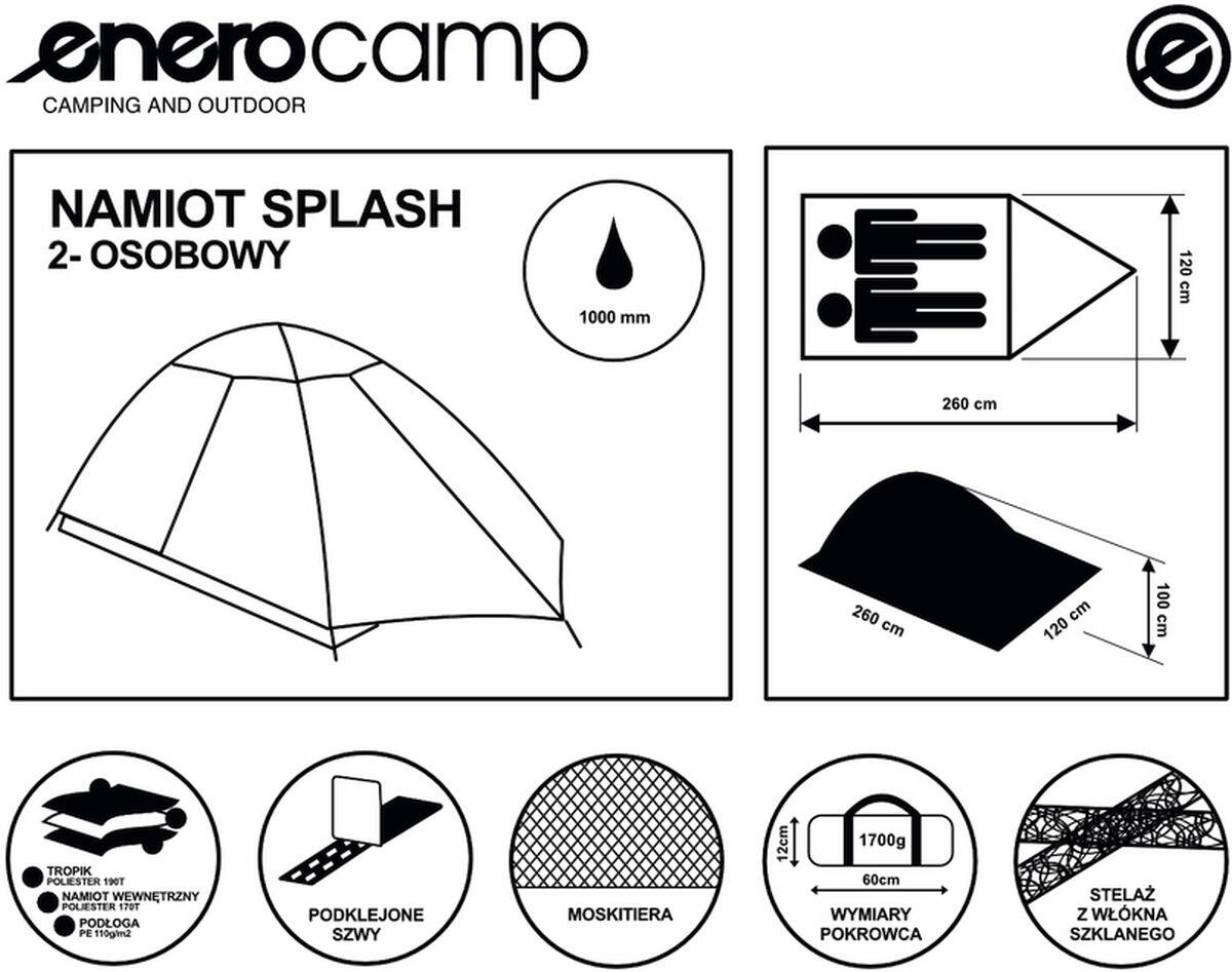 Namiot kempingowy Enero Camp Splash  2-osobowy 6/6