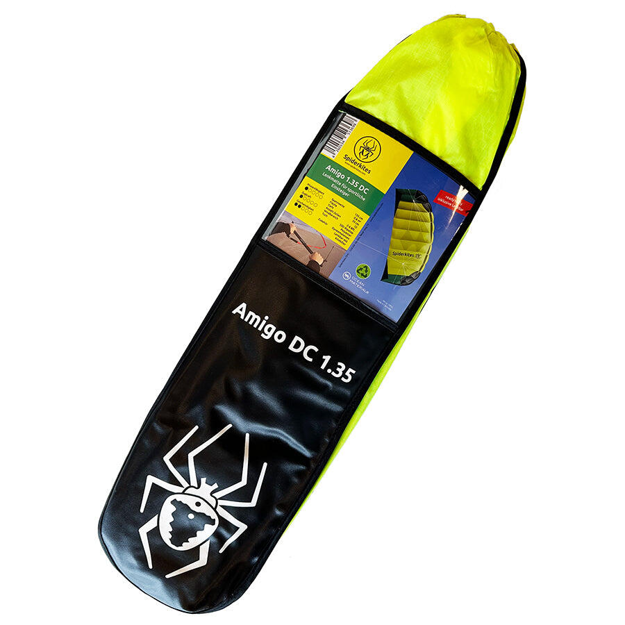 Voiles de traction Spiderkites Amigo DC 1.35 + bar 10055 Jaune 135 x 55 cm 2/7