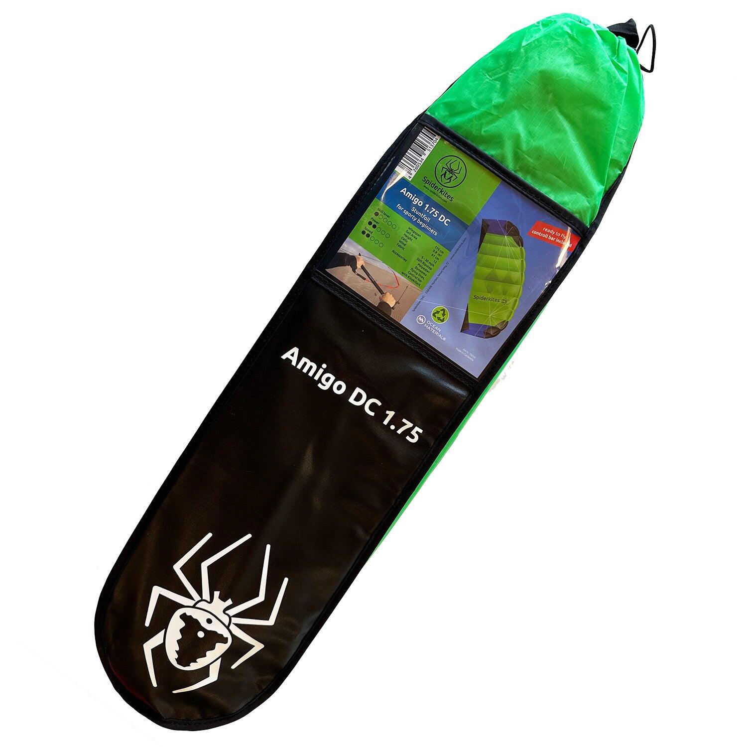 Lenkmatten Spiderkites Amigo DC 1.75 + bar 10056 Grün 175 x 61 cm 2/7