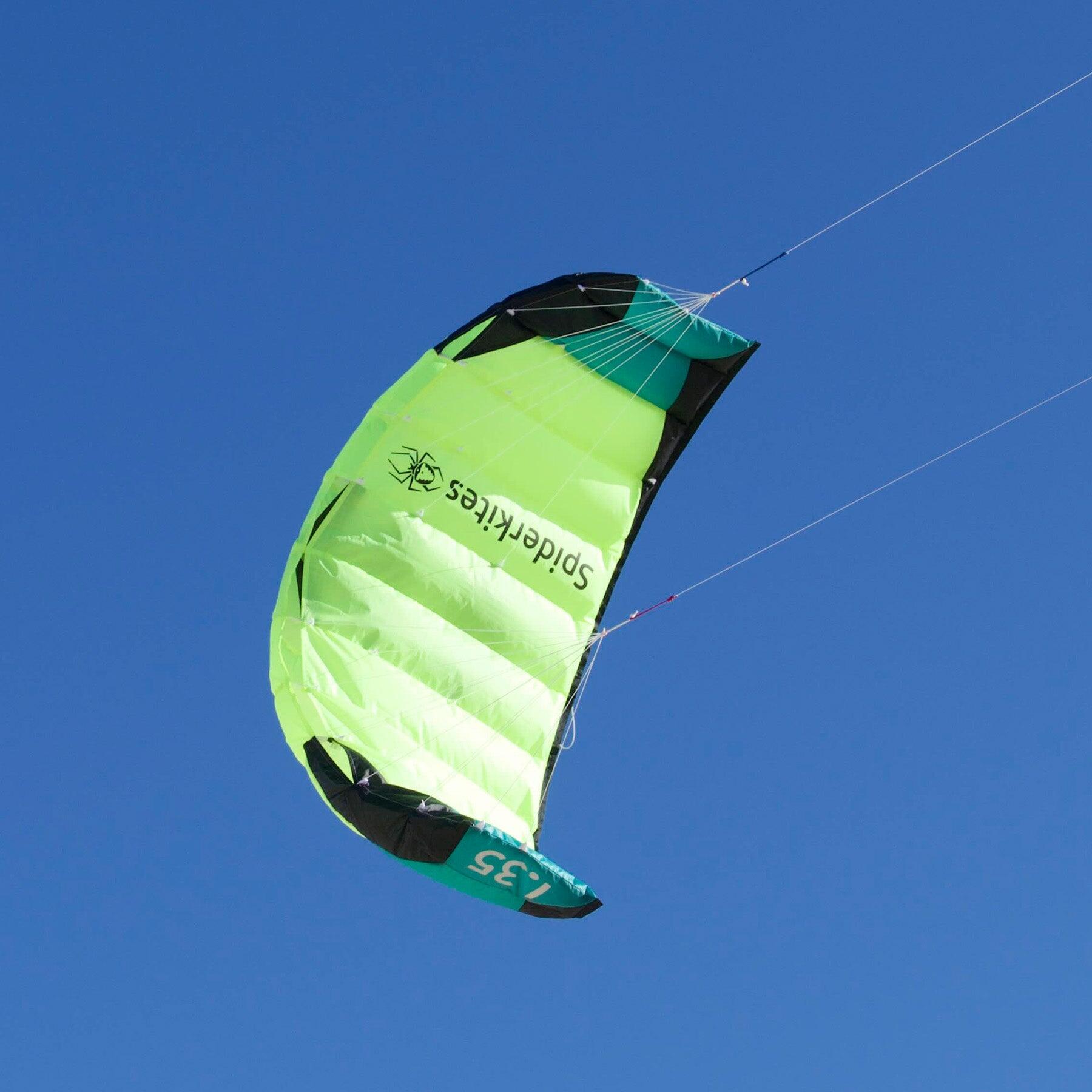 Voiles de traction Spiderkites Amigo DC 1.35 + bar 10055 Jaune 135 x 55 cm 7/7