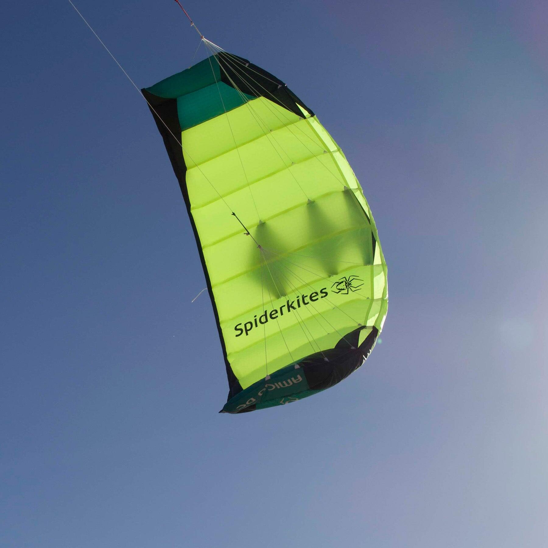 Voiles de traction Spiderkites Amigo DC 1.35 + bar 10055 Jaune 135 x 55 cm 4/7