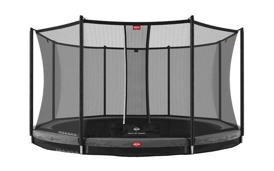 Trampoline Favorit InGround 430 + Filet Séc. Comfort Gris