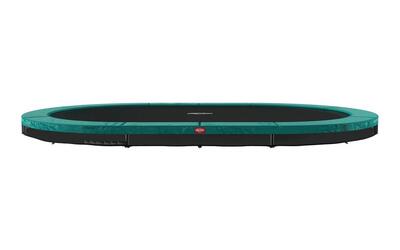 Trampoline 520x350, grand favorit inground 520 groen