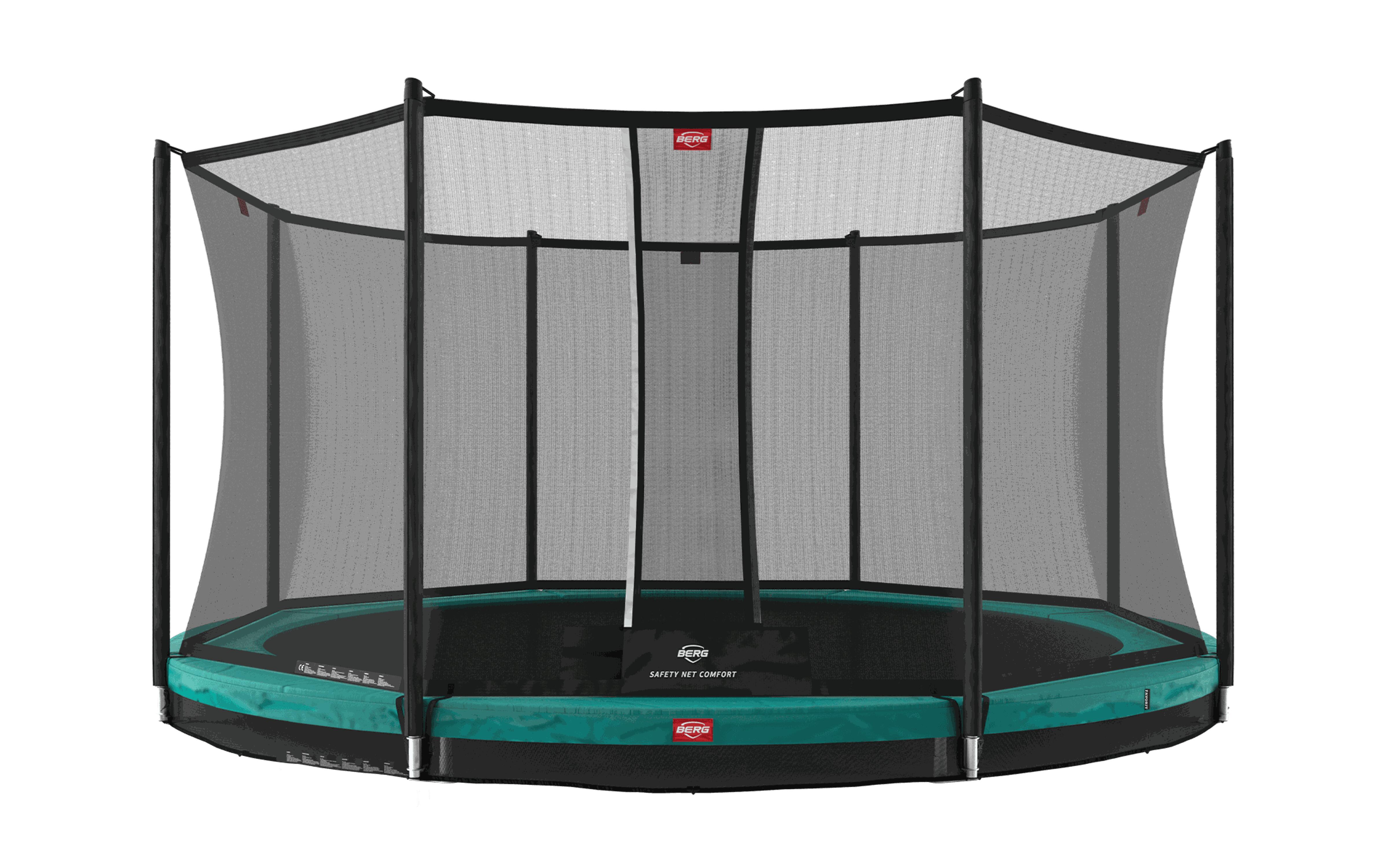 BERG Trampolína Favorit InGround 380 + Bezp. Síť Comfort Zelená