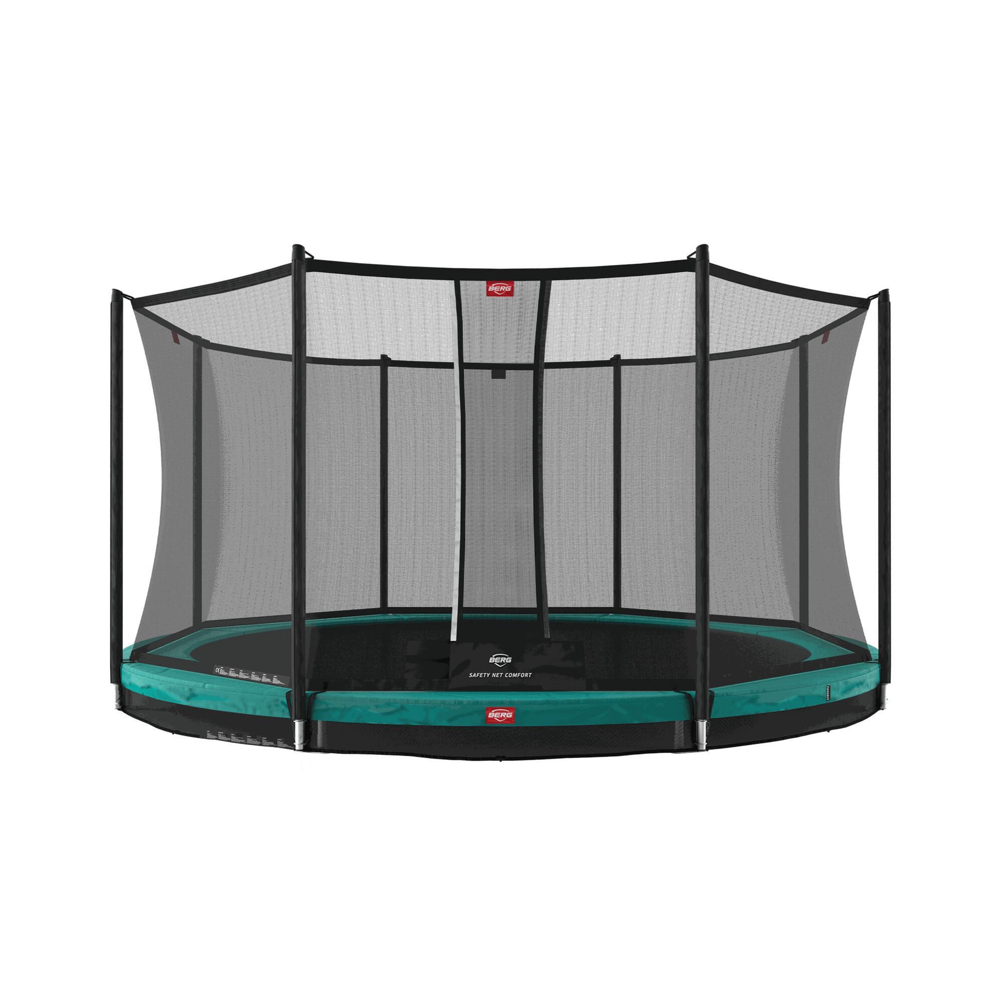 BERG Trampolína Favorit InGround 380 + Bezp. Síť Comfort Zelená