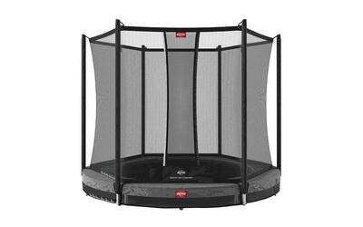 Trampoline favorit inground 430 + veiligheidsnet comfort grijs