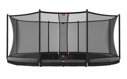 Trampoline Grand Favorit InGround 520 + Filet Séc. Comfort Vert