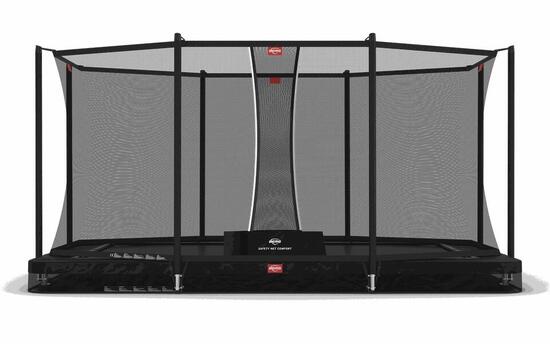 Trampoline Ultim Favorit InGround 410 + Filet Séc. Comfort Noir