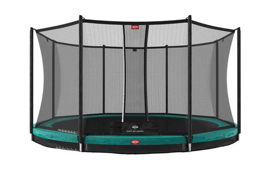 Trampoline Favorit InGround 430 + Veiligheidsnet Comfort Groen