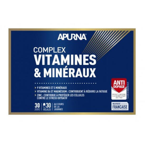 Complément alimentaire étui de 30 gelules Apurna Complexe Vitamines/Mineraux