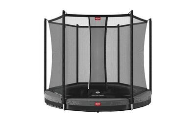 Trampoline favorit inground 430 + veiligheidsnet comfort grijs