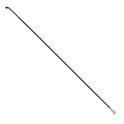 Platte roestvrijstalen spaak met schuine kop en nippels P2R Sapim 256 mm