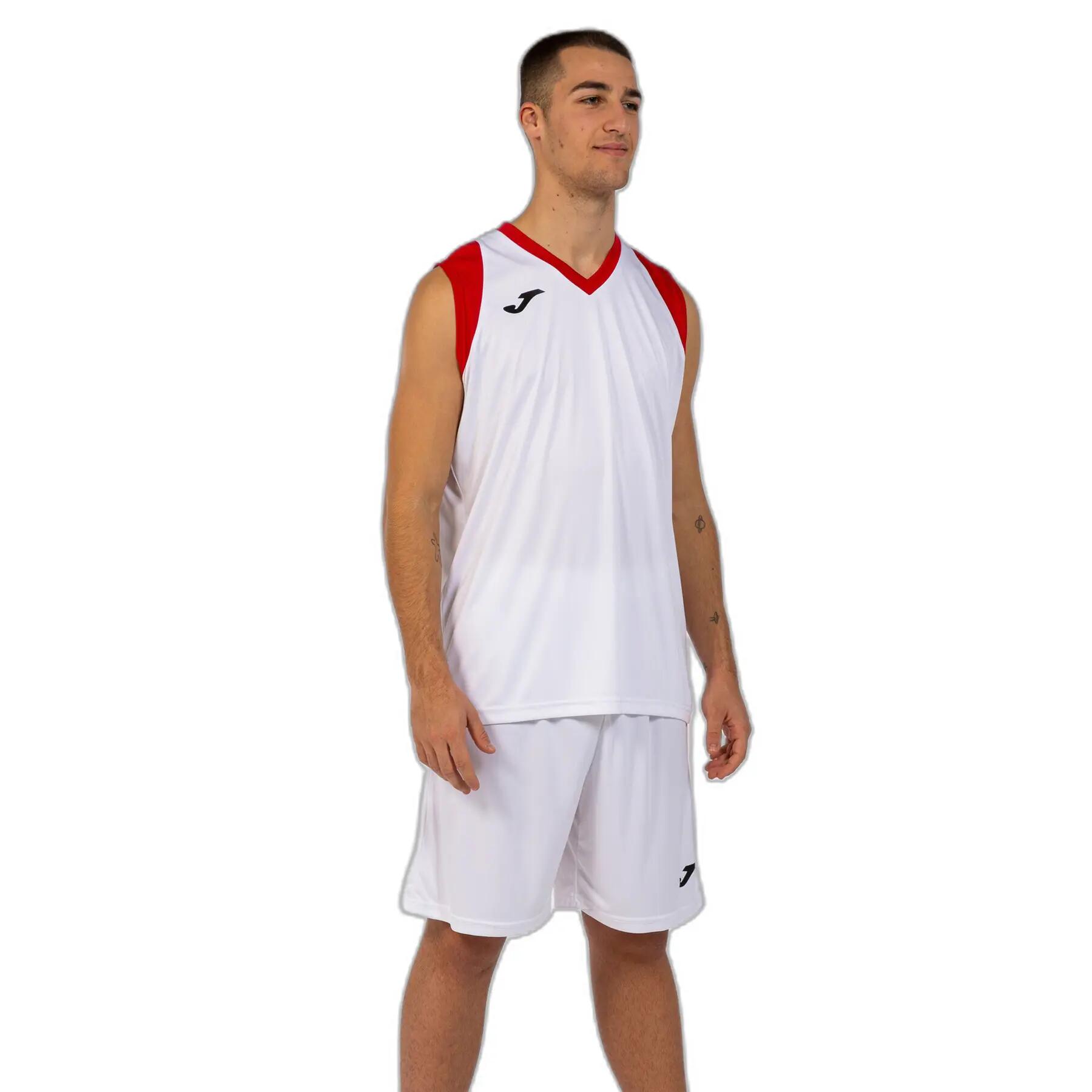 Conjunto Basquetebol Adulto Joma Final II Branco 3/6
