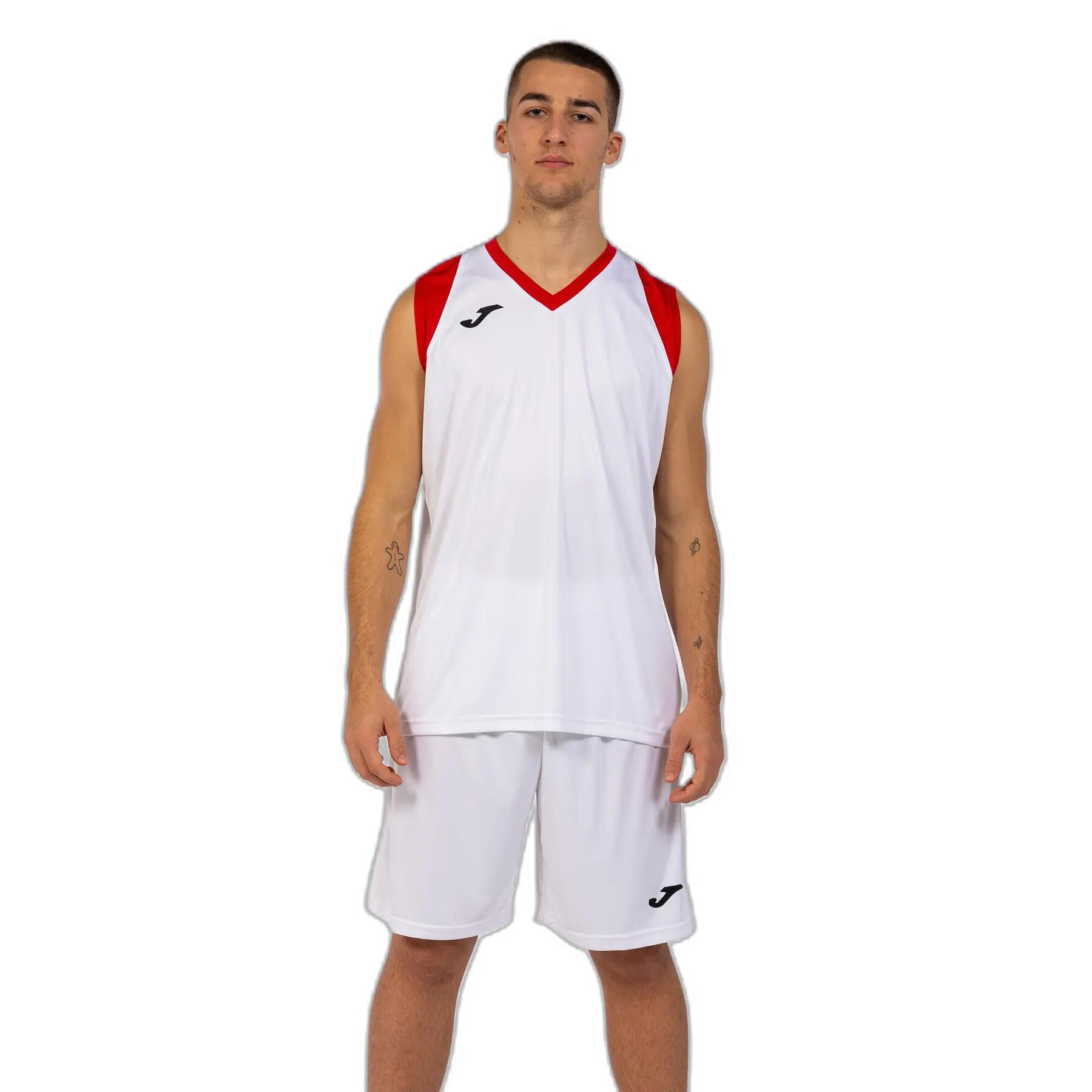 Conjunto Basquetebol Adulto Joma Final II Branco 2/6