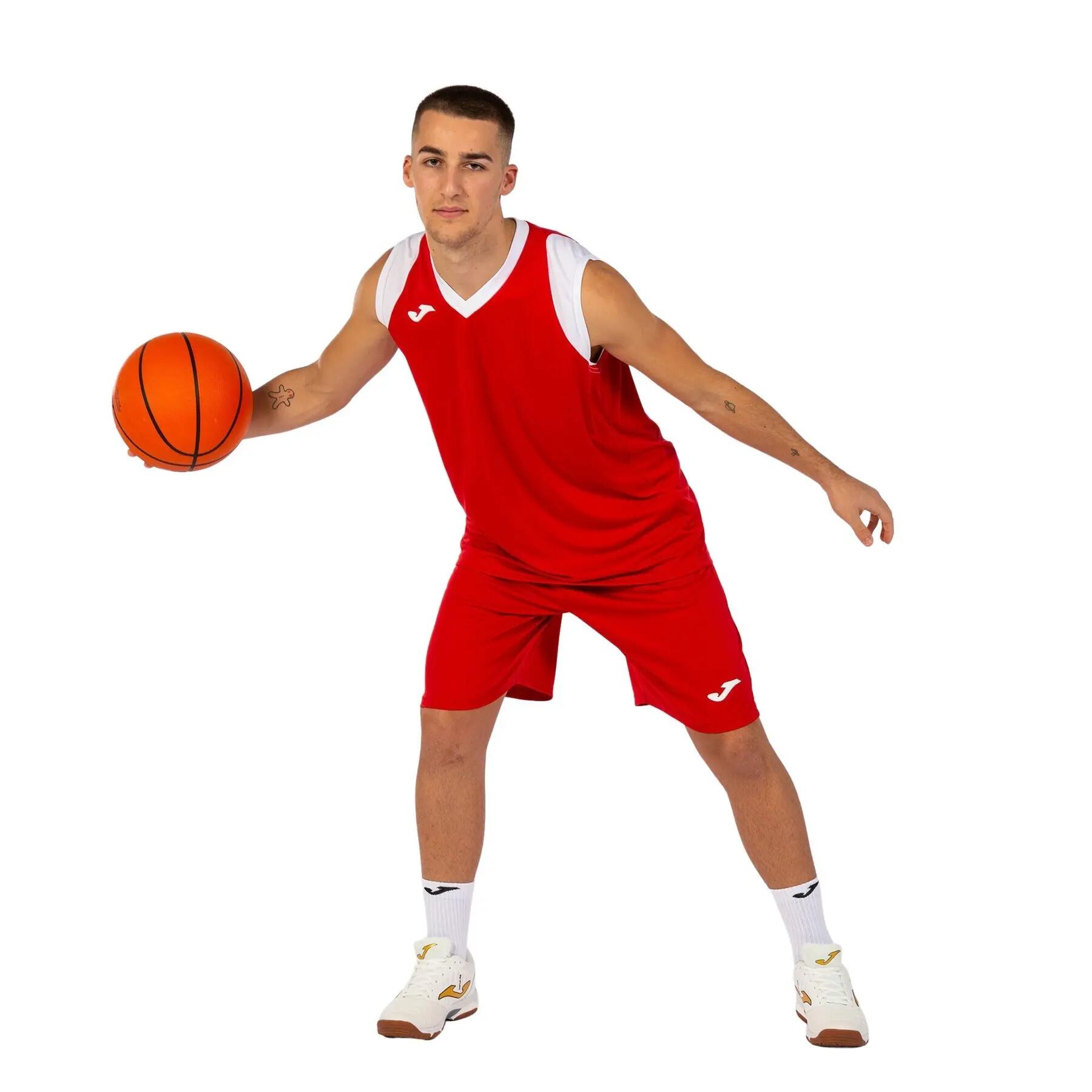 Conjunto Basquetebol Adulto Joma Final II Vermelho 6/7