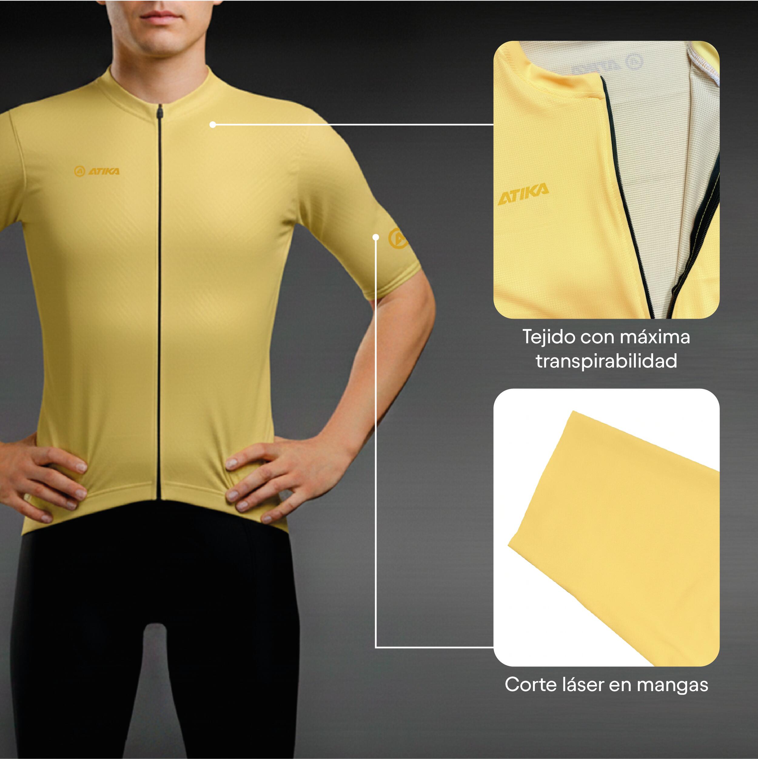 ATIKA Maillot Manga Corta Tejido Transpirable Core  – Ropa Ciclismo Hombre 4/7