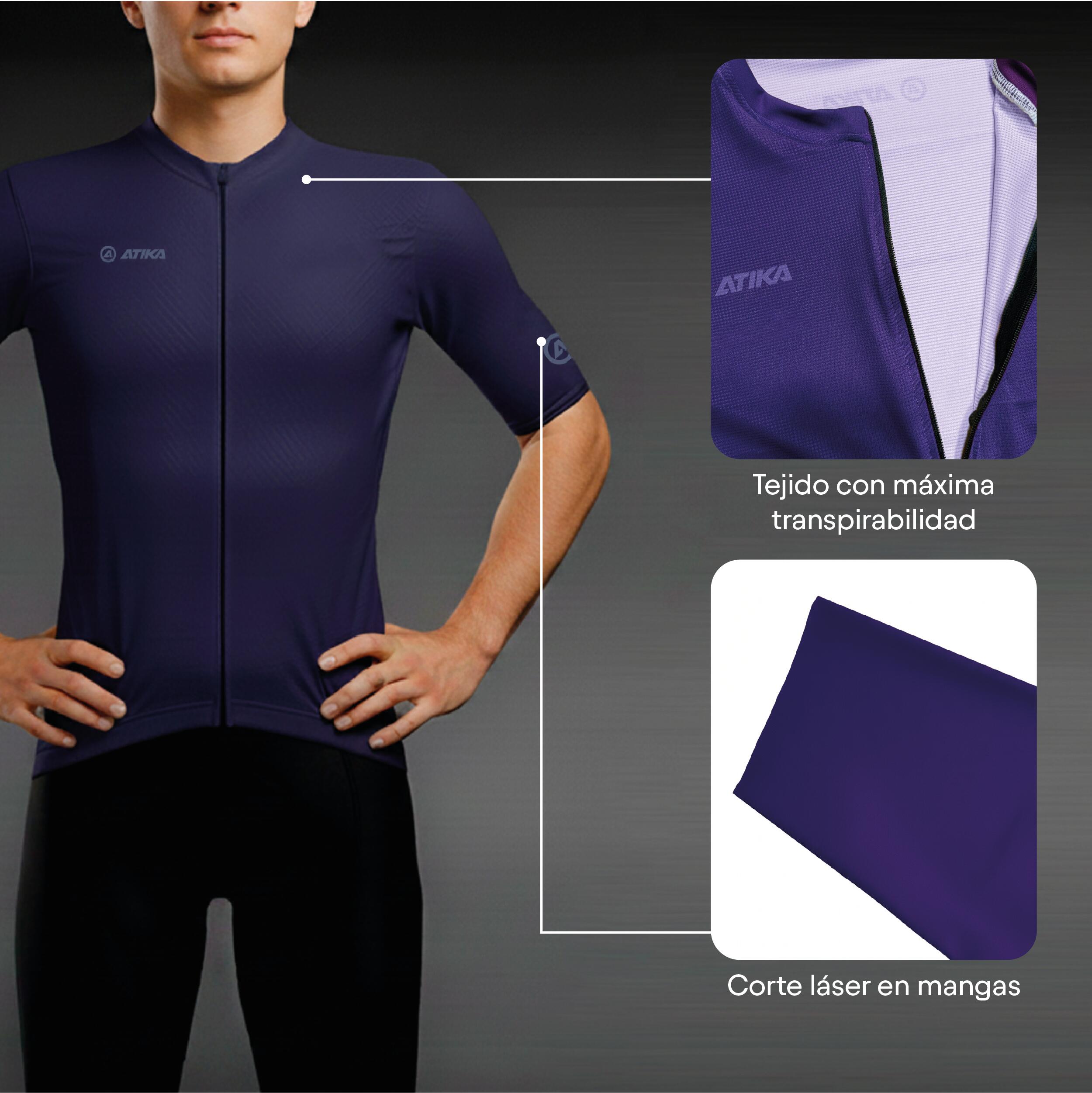 ATIKA Maillot Manga Corta Tejido Transpirable Core  – Ropa Ciclismo Hombre 4/7
