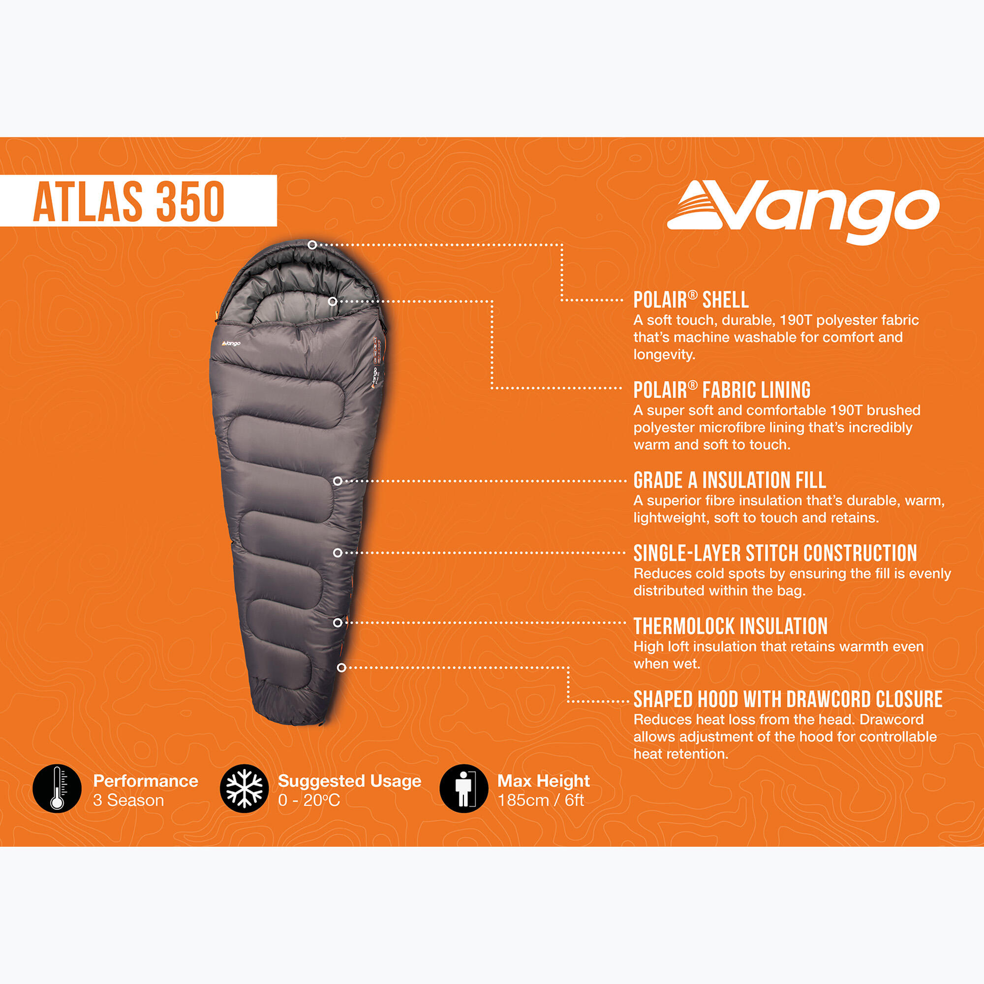 Śpiwór Vango Atlas 350 5/6