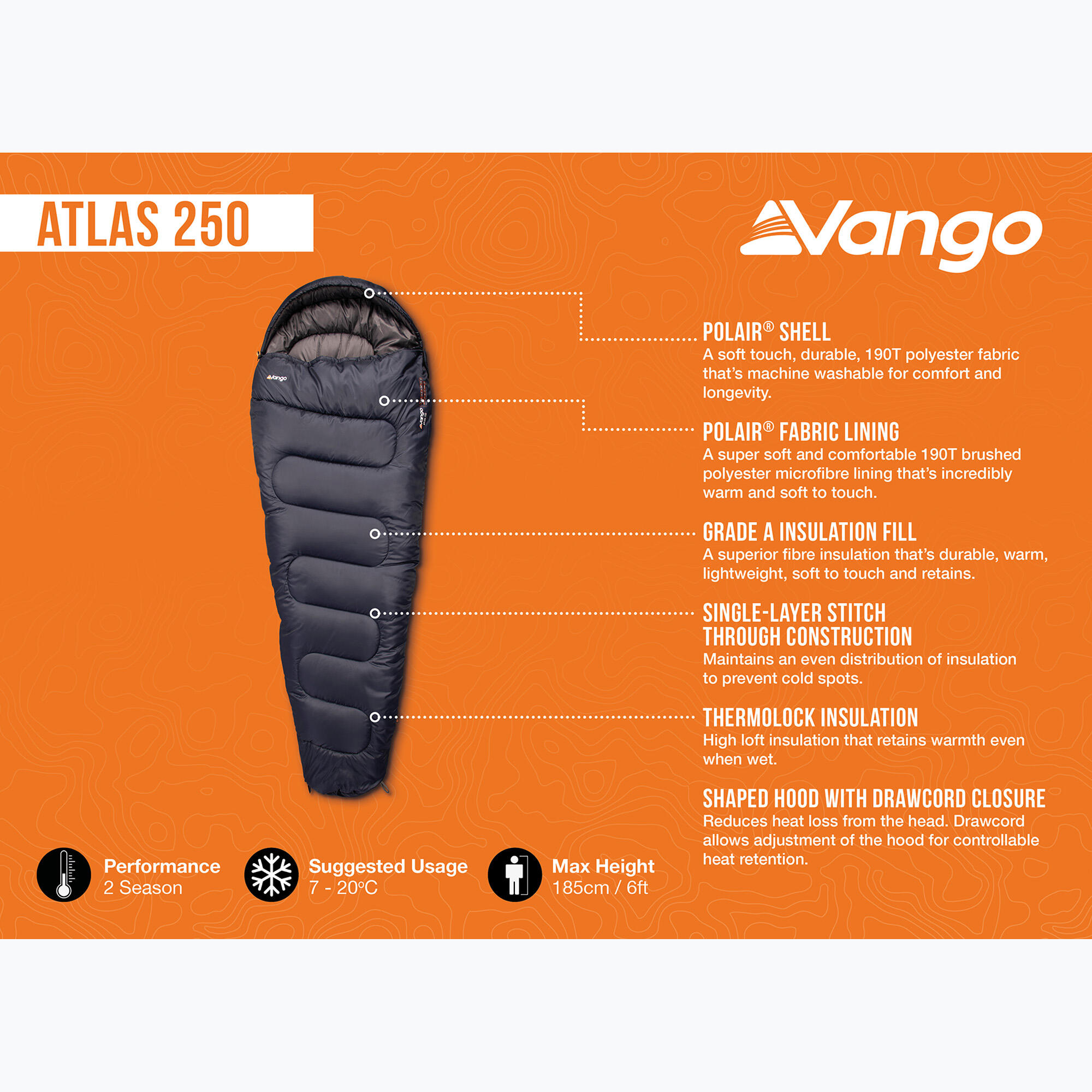 Śpiwór Vango Atlas 250 5/6