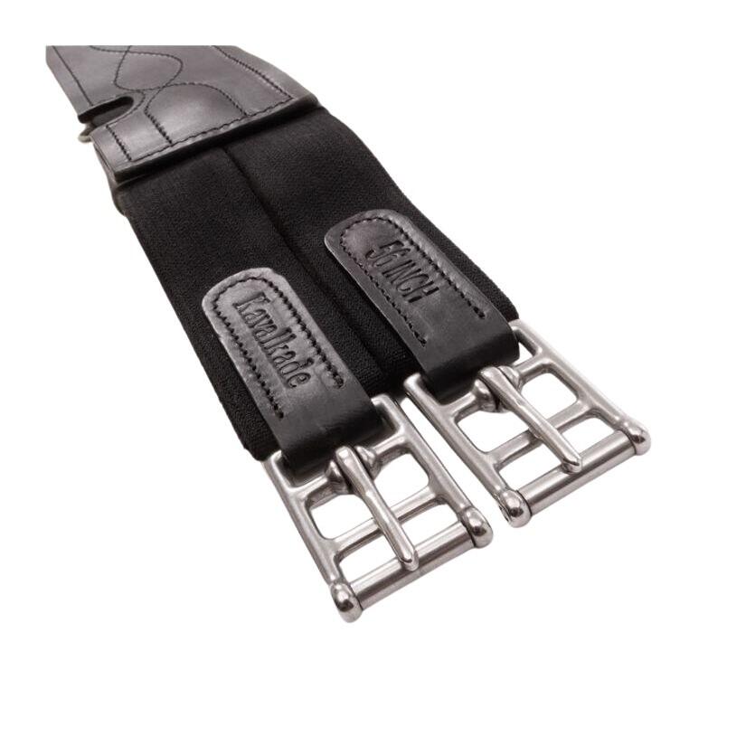 Sangle bavette d'équitation cuir huilé avec fausse fourrure Kavalkade Casper 5/5