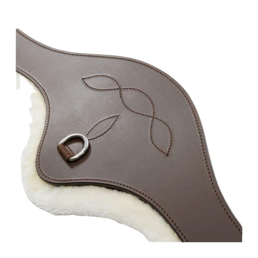 Cincha de montar de cuero engrasado con piel sintética Kavalkade Casper 3/5